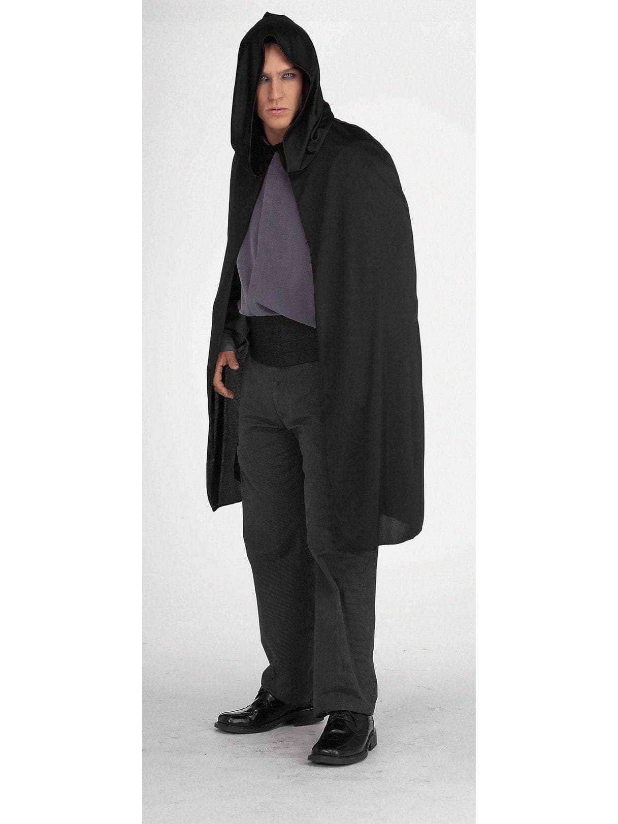 Adult Short Black Hooded Cape - costumes.com