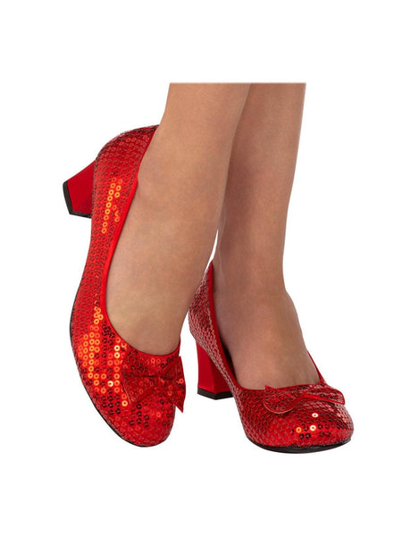 Adult Red Sequin Dorothy Heeled Shoes