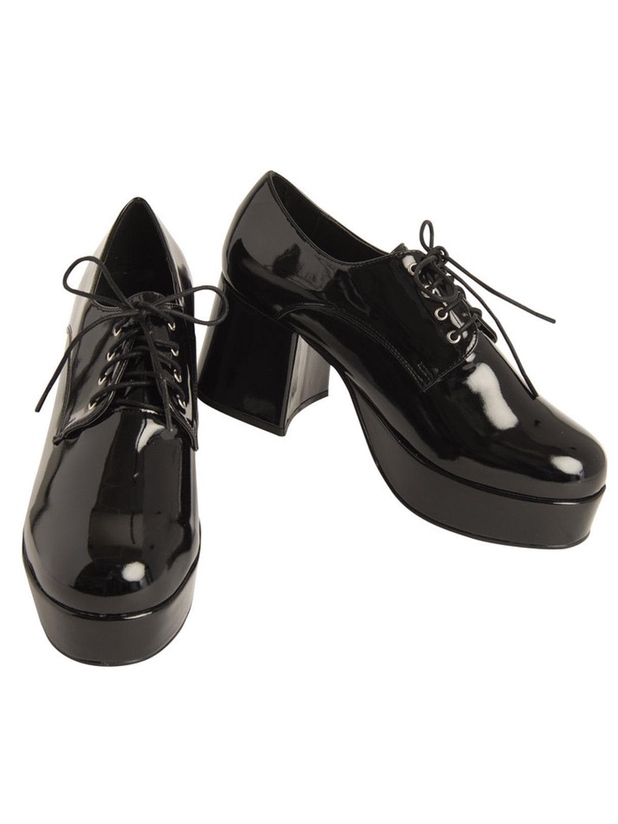 Adult Black70's Platform Heeled Shoes - costumes.com