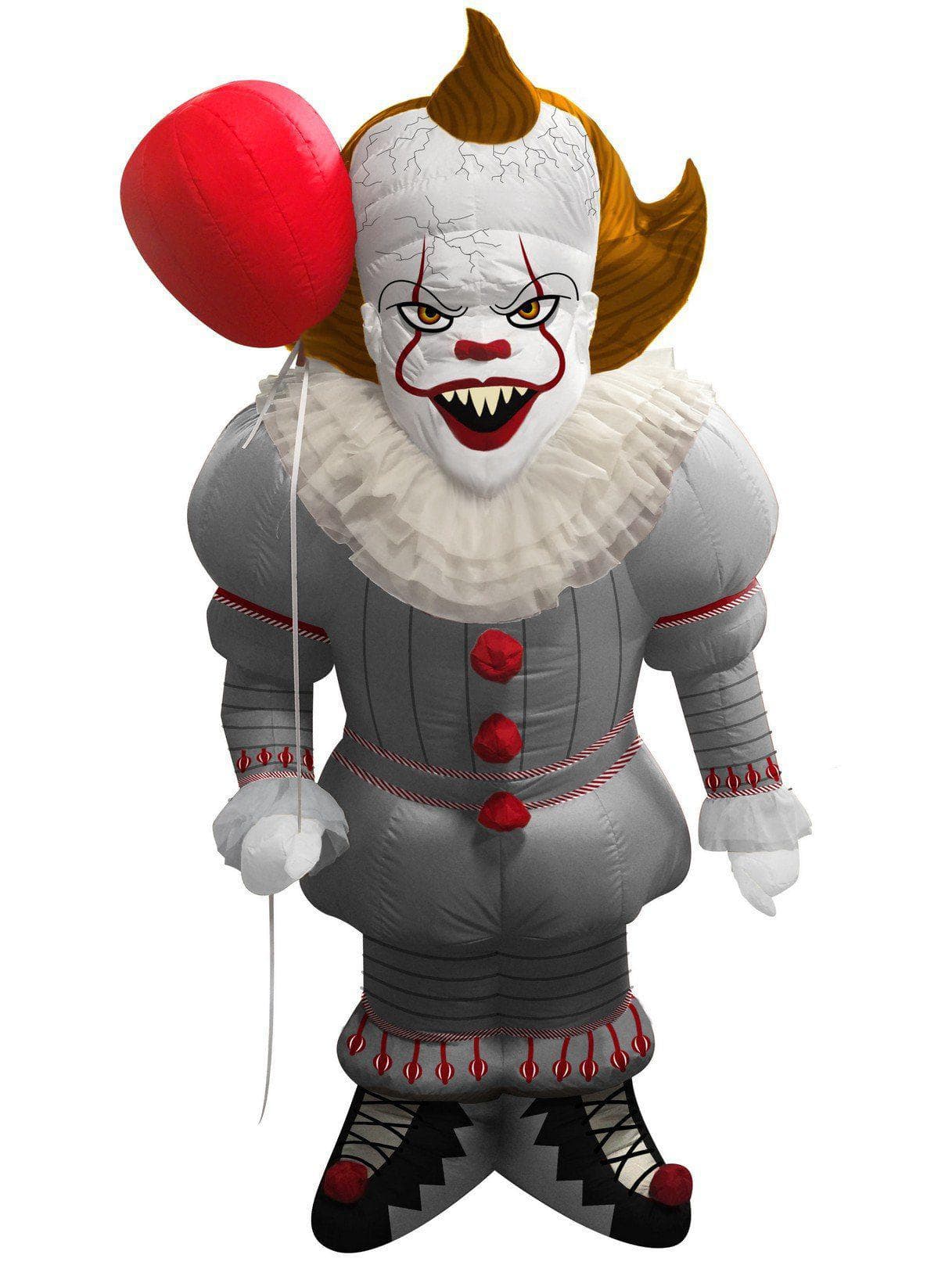 7 Foot IT Pennywise Light Up Inflatable Lawn Decoration - 2017 Movie - costumes.com