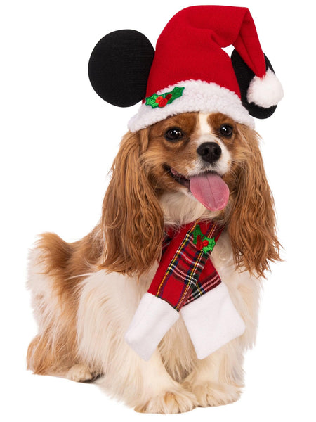 Mickey Mouse Pet Santa Hat and Scarf