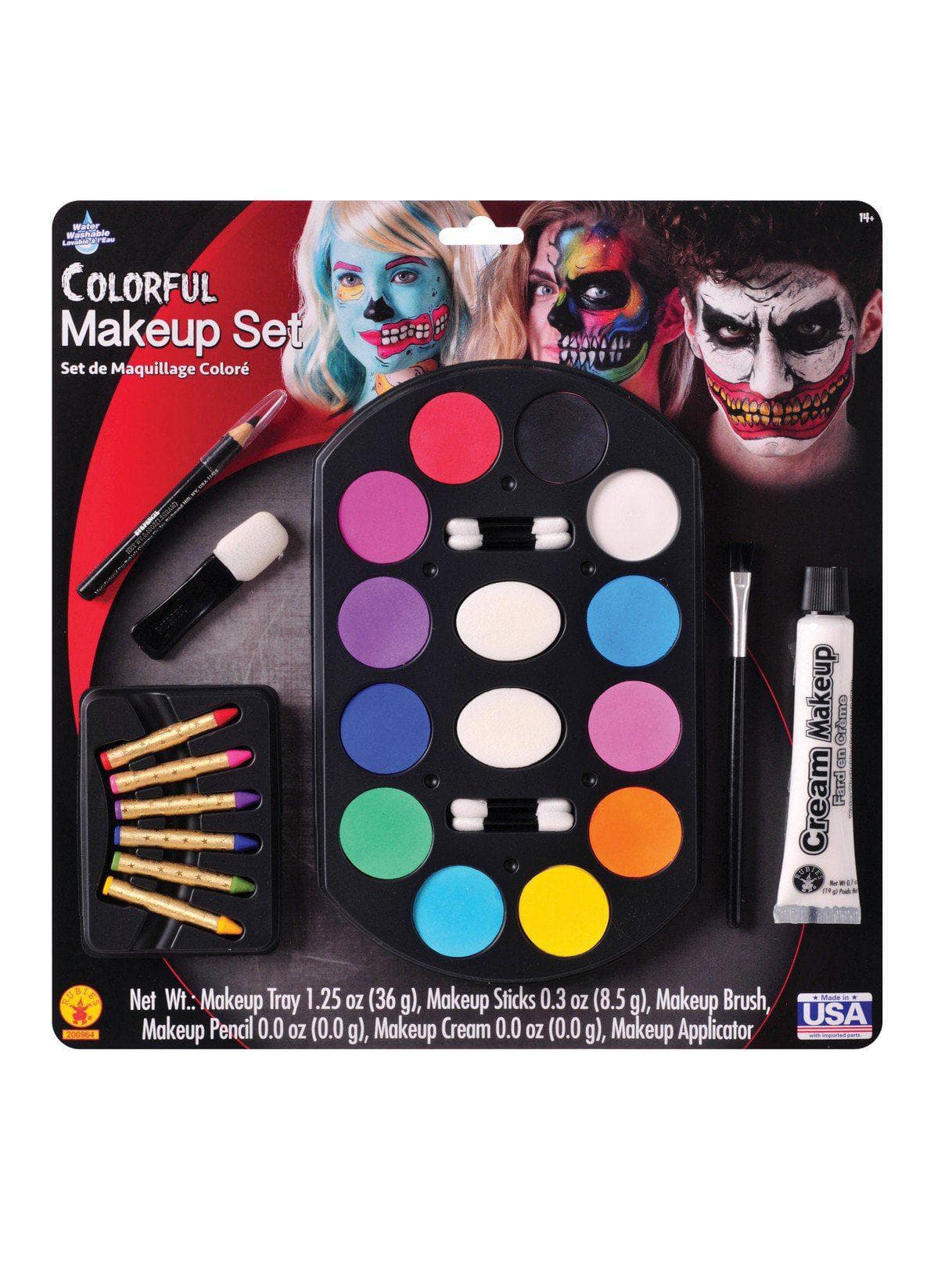 Adult Bright Colors Value Makeup Set - costumes.com