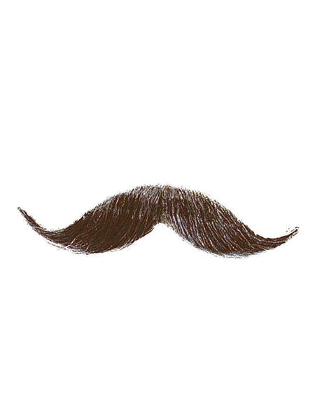 Men's Brown Handlebar Moustache