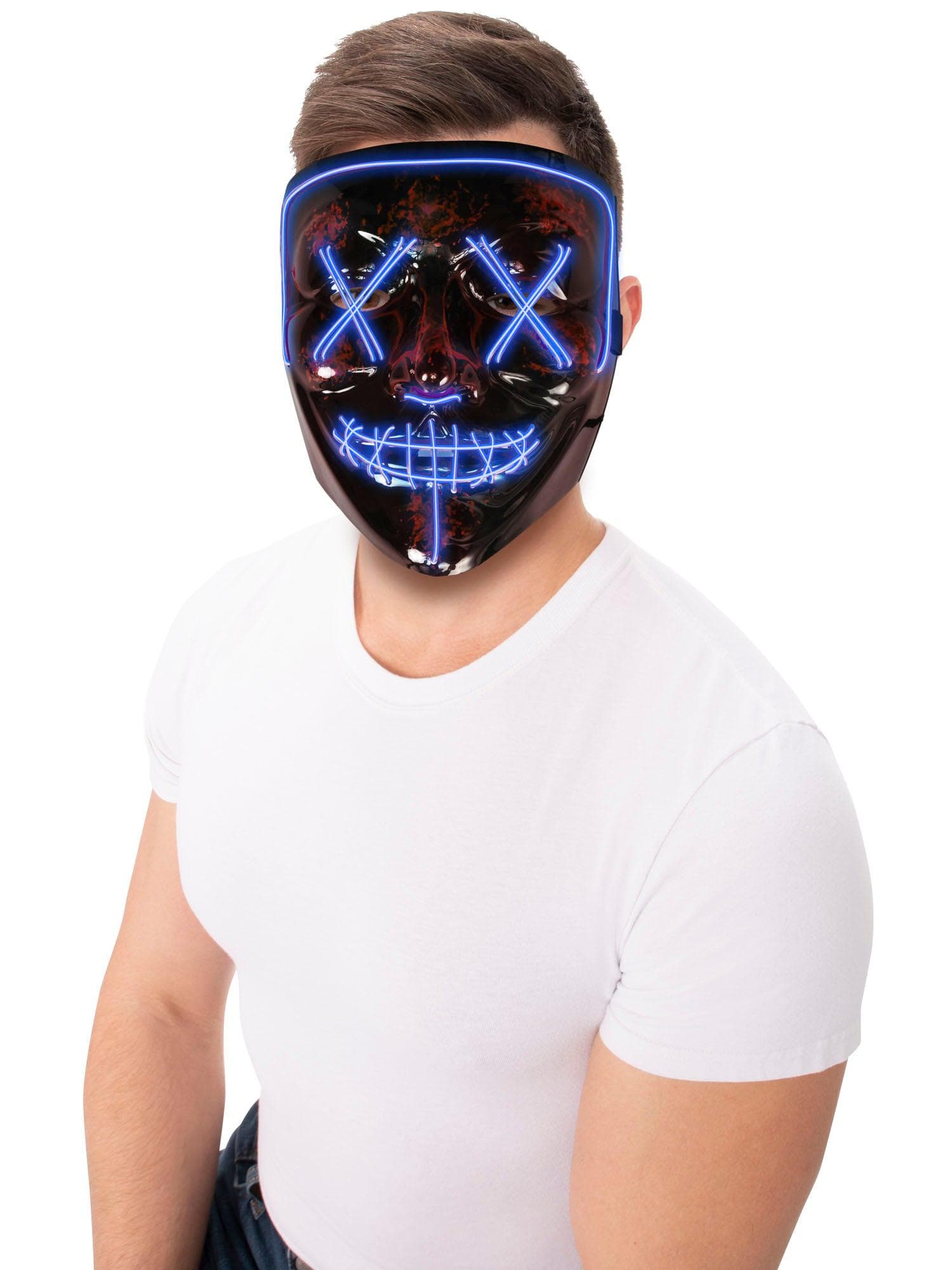 LED Blue Mask - costumes.com