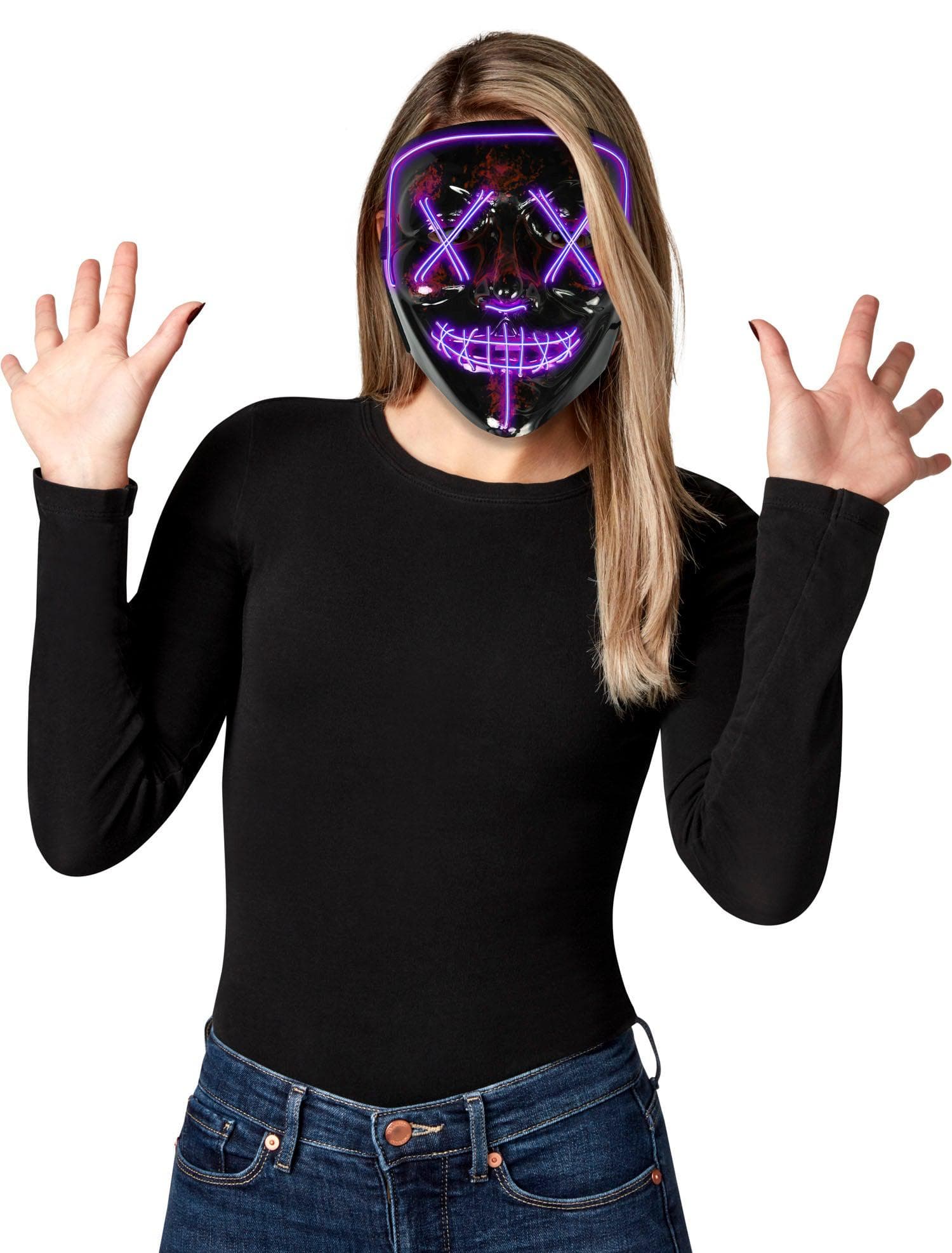 LED Purple Mask - costumes.com