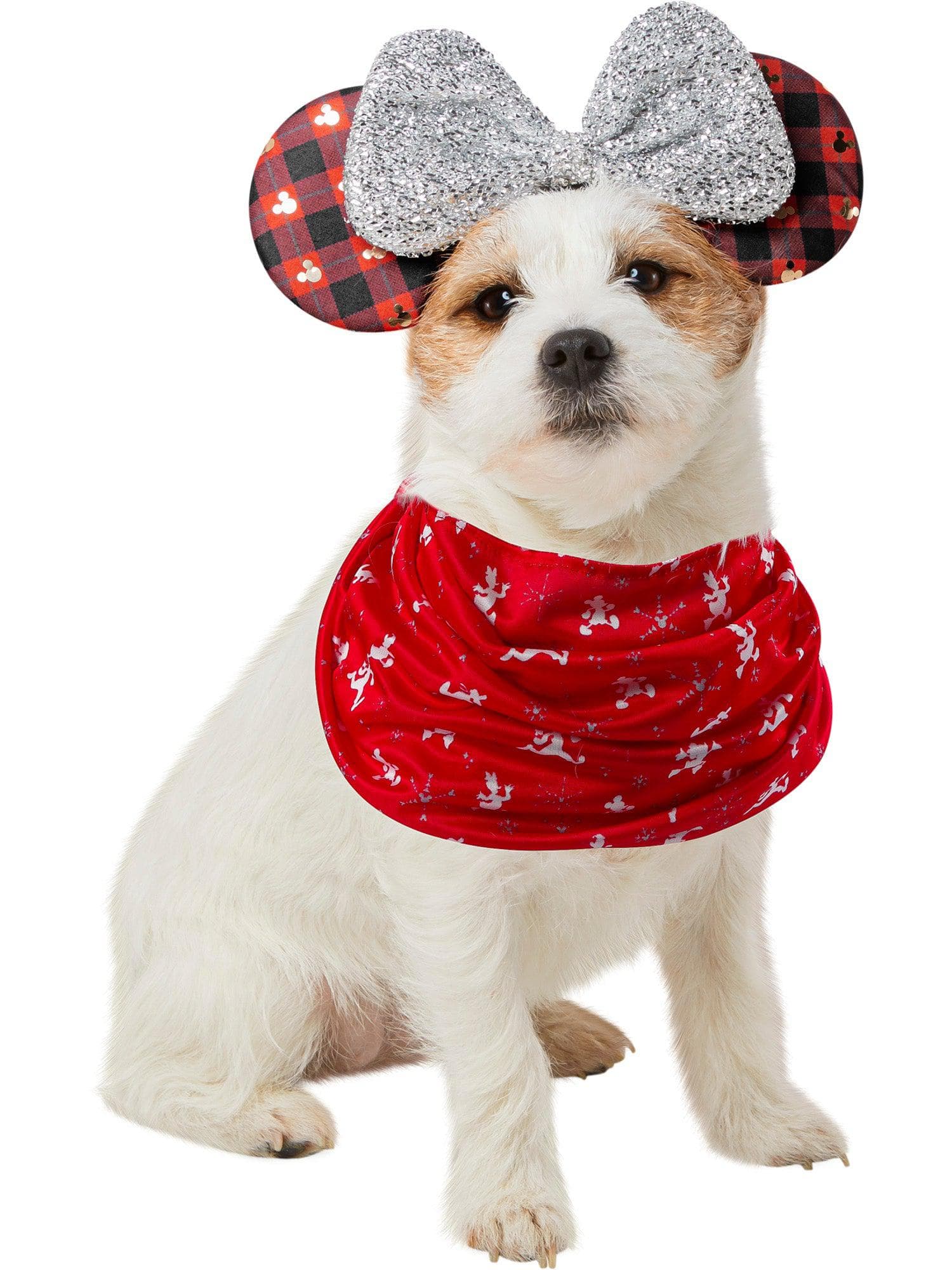 Minnie Mouse Holiday Pet Headpiece and Bandana - costumes.com
