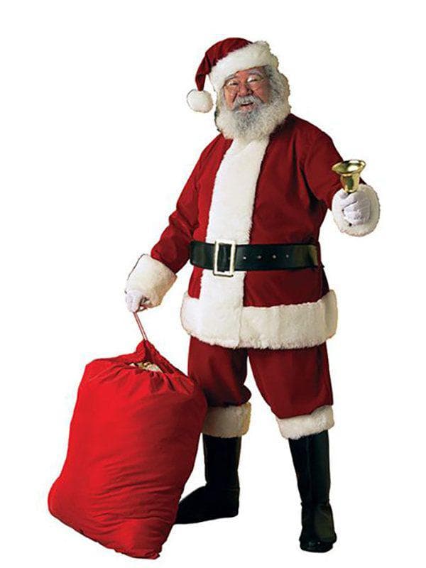 Adult Santa Deluxe Velvet Suit Costume - costumes.com