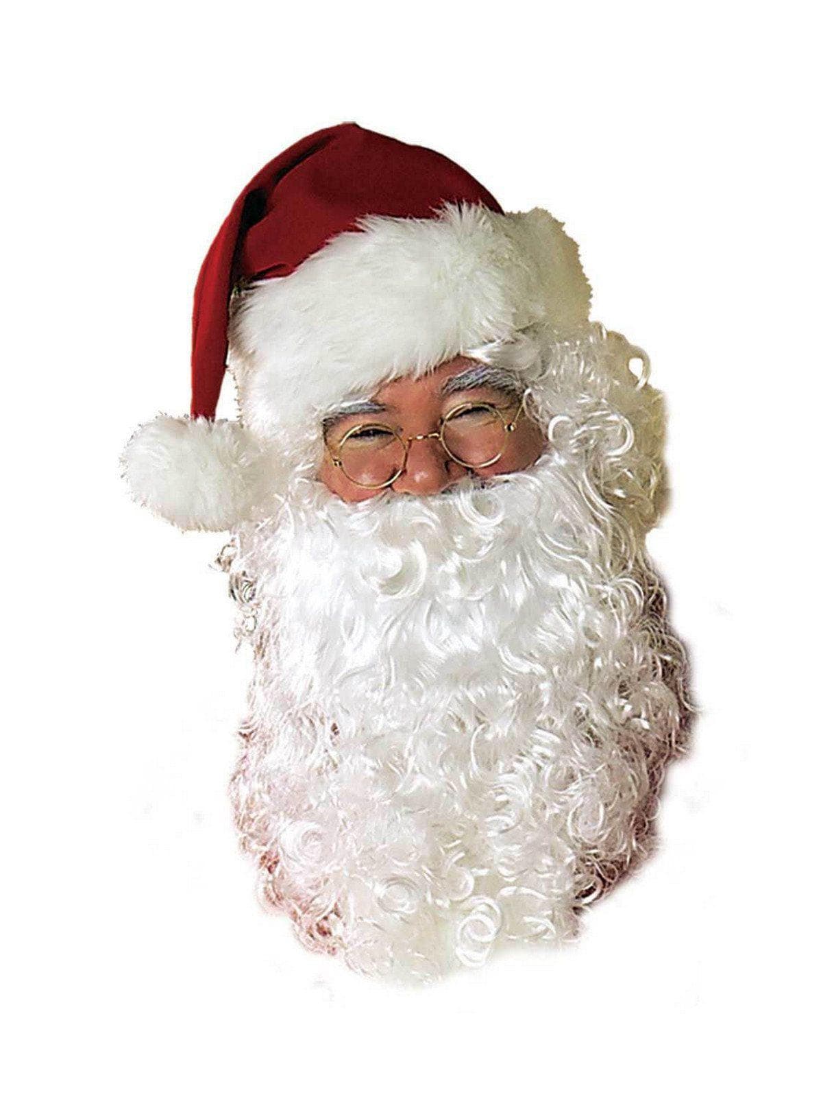 Men's White Santa Beard And Wig Set - Economy - costumes.com