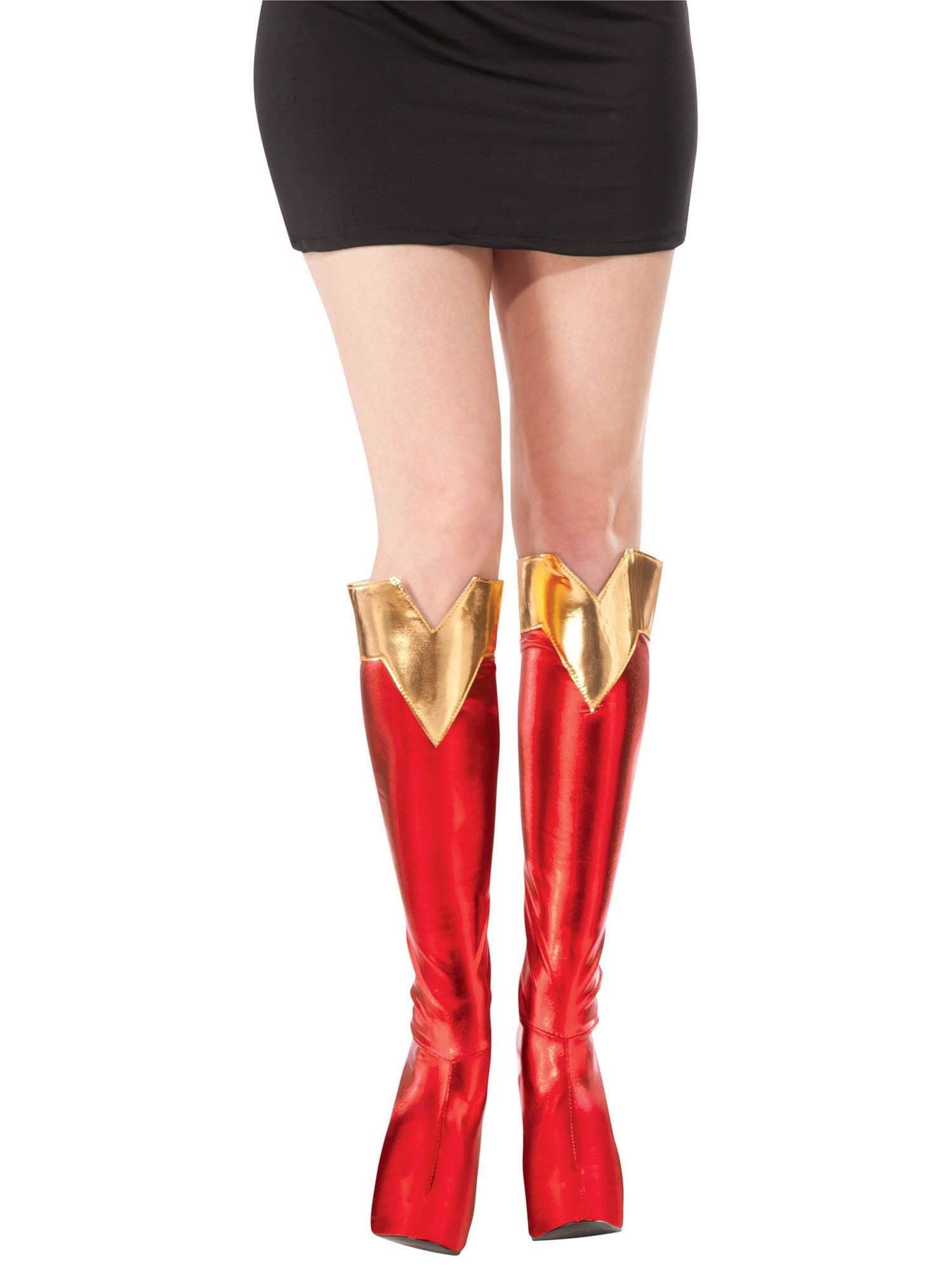 Adult Red Supergirl Boot Tops - costumes.com