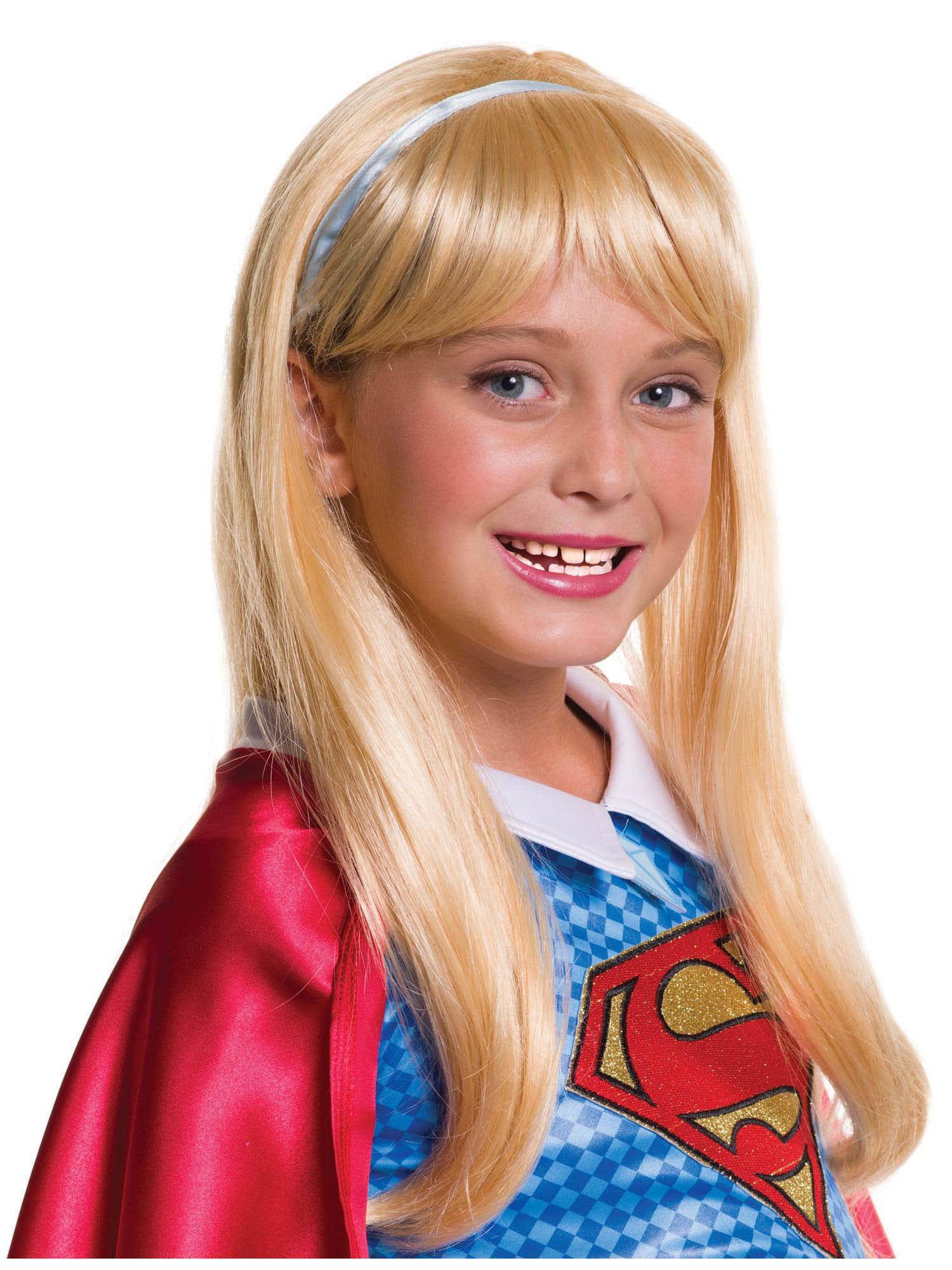 Girls' DC Superhero Girls Supergirl Wig - costumes.com