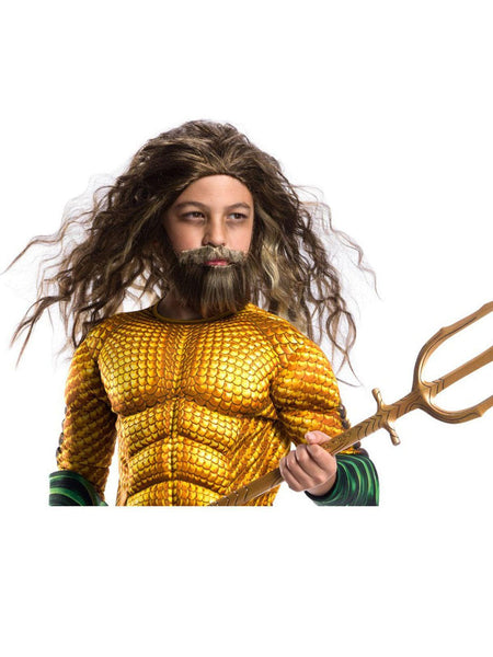 Boys' Aquaman Beard and Wig Set