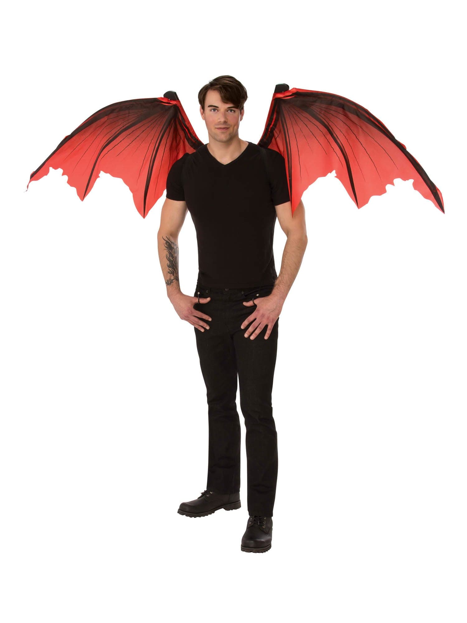 Adult Black and Red Devil Wings - costumes.com