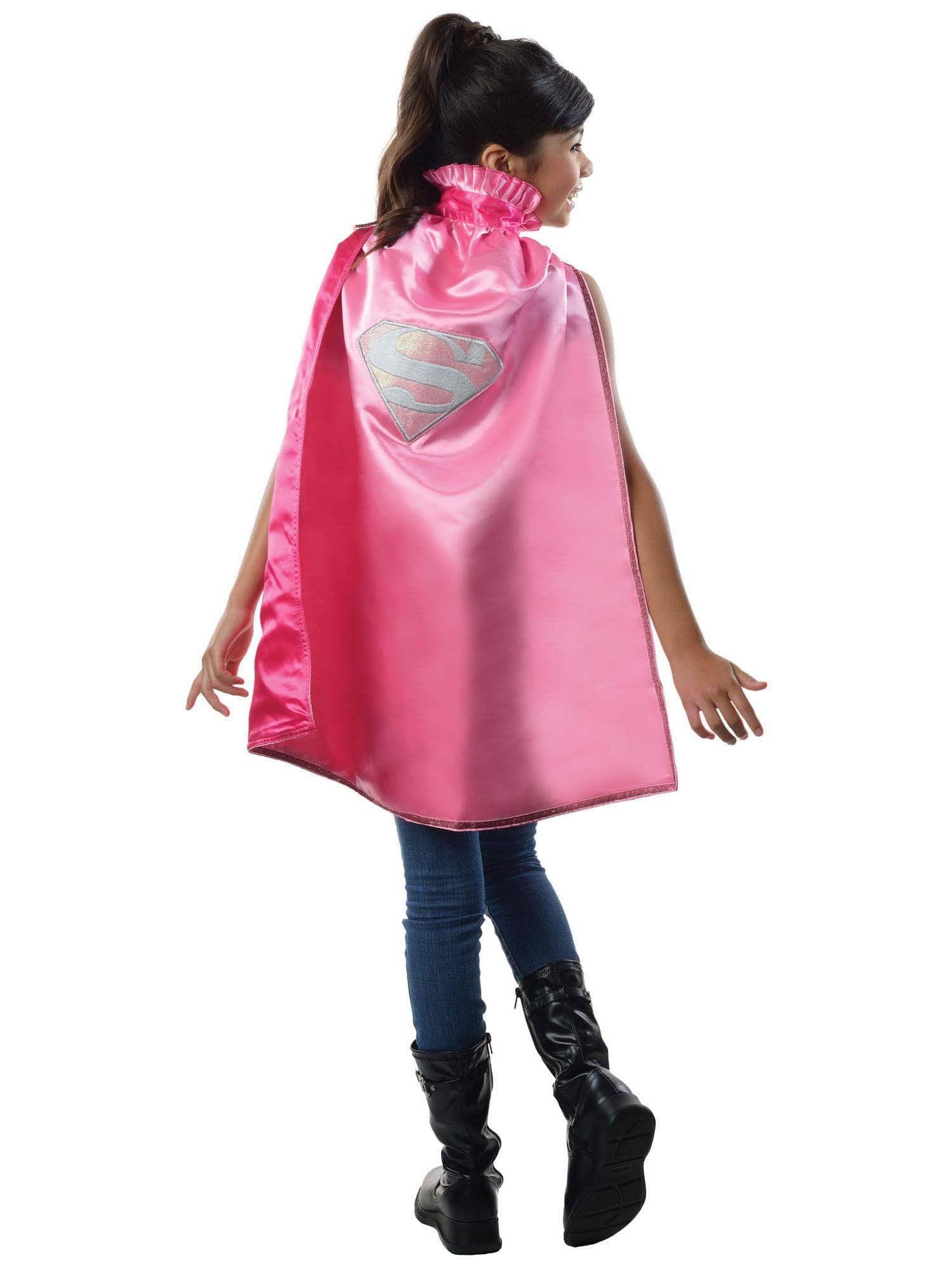 Girls' Pink Supergirl Cape - costumes.com