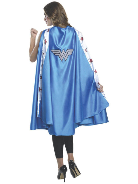 Women's Long Blue Wonder Woman Cape
