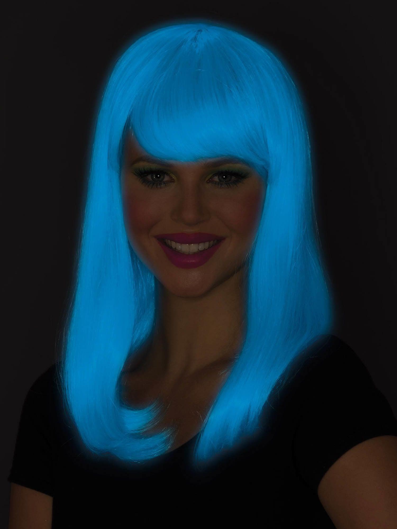 Glowing Blue Womens Babe Wig - costumes.com