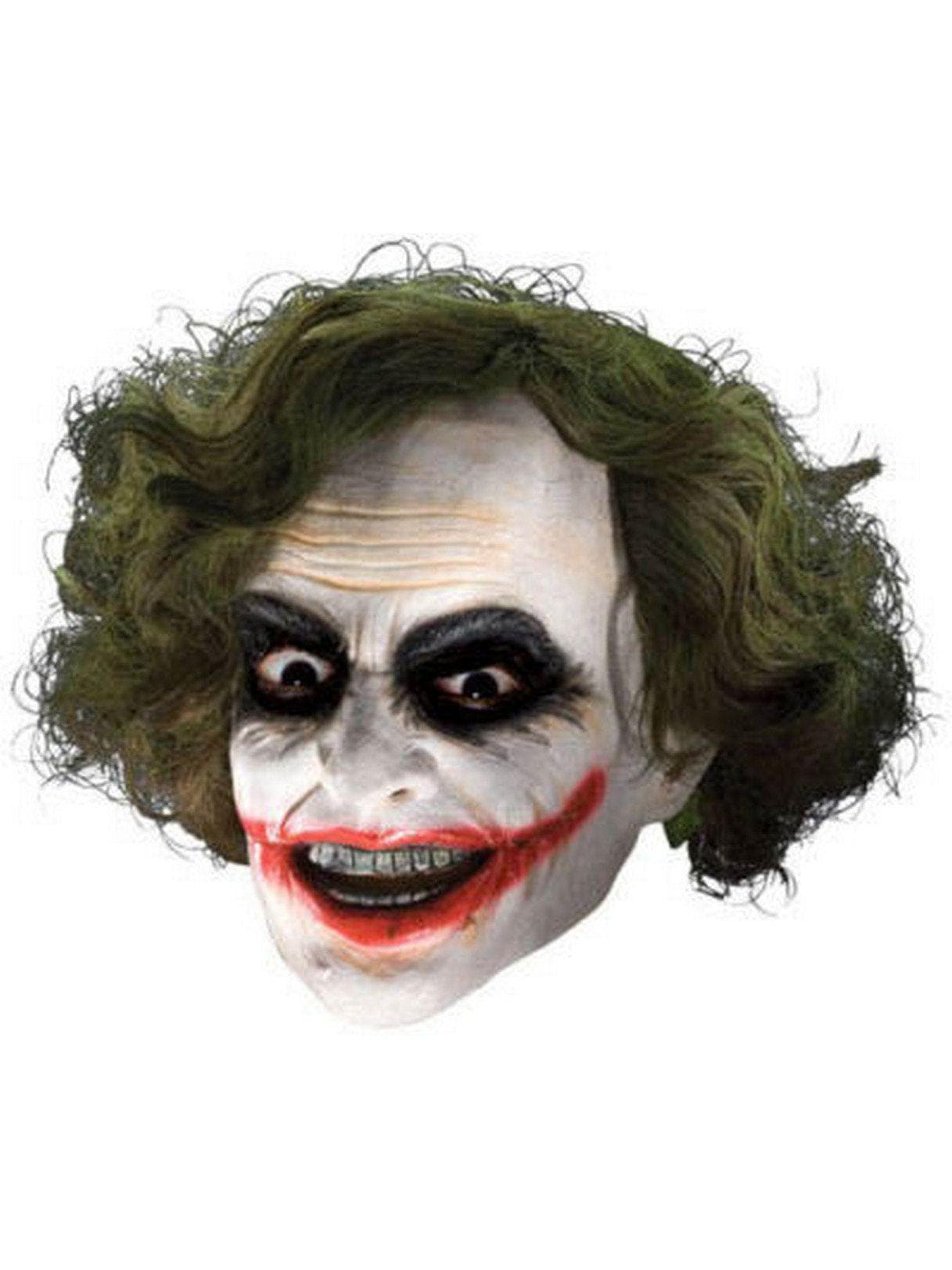Men's The Dark Knight Joker Vinyl Mask with Hair - costumes.com