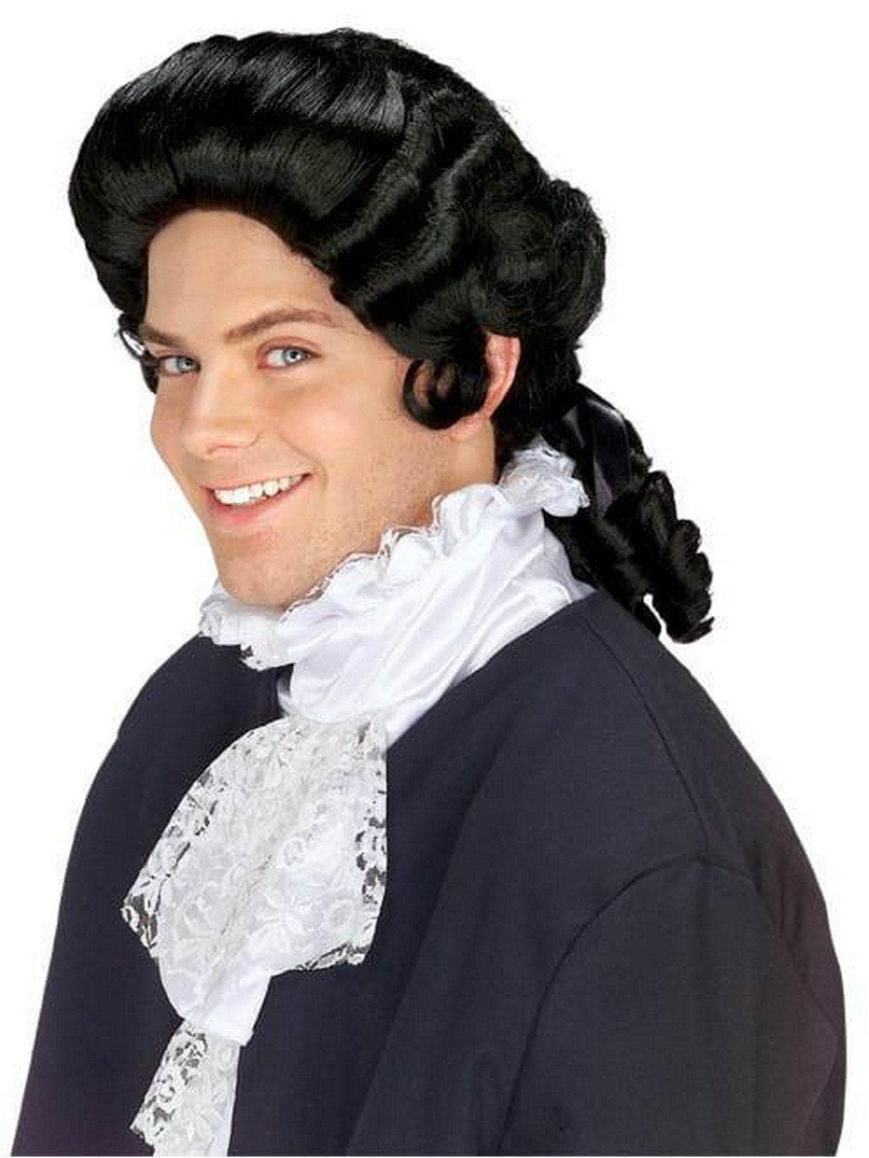 Colonial Mens Black Wig - costumes.com