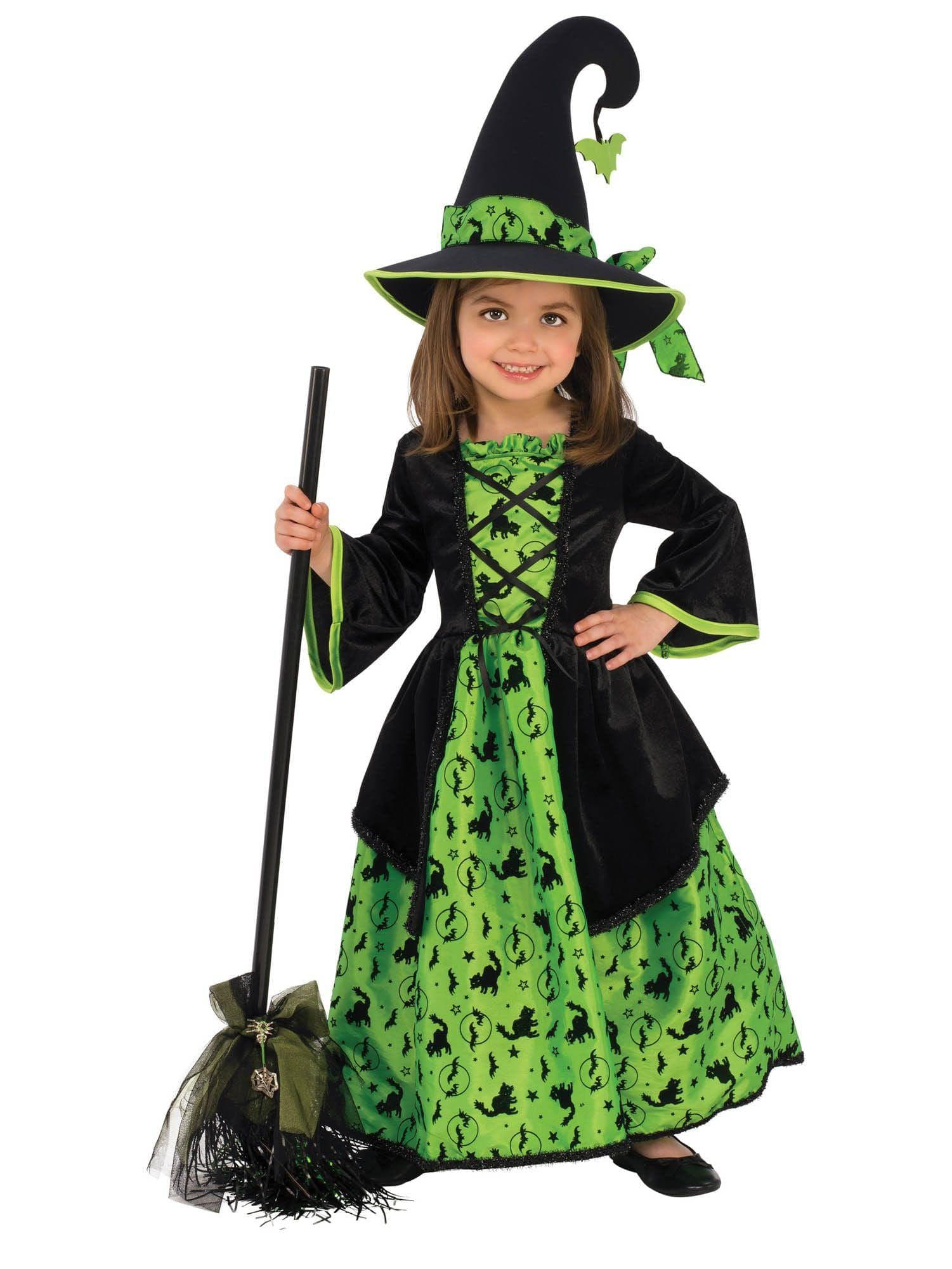 Girls' Green Witch Costume - costumes.com