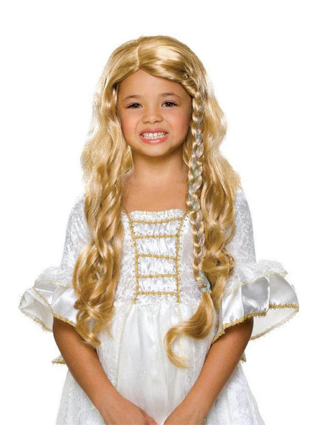 Girls' Long Blonde Glamorous Princess Wig