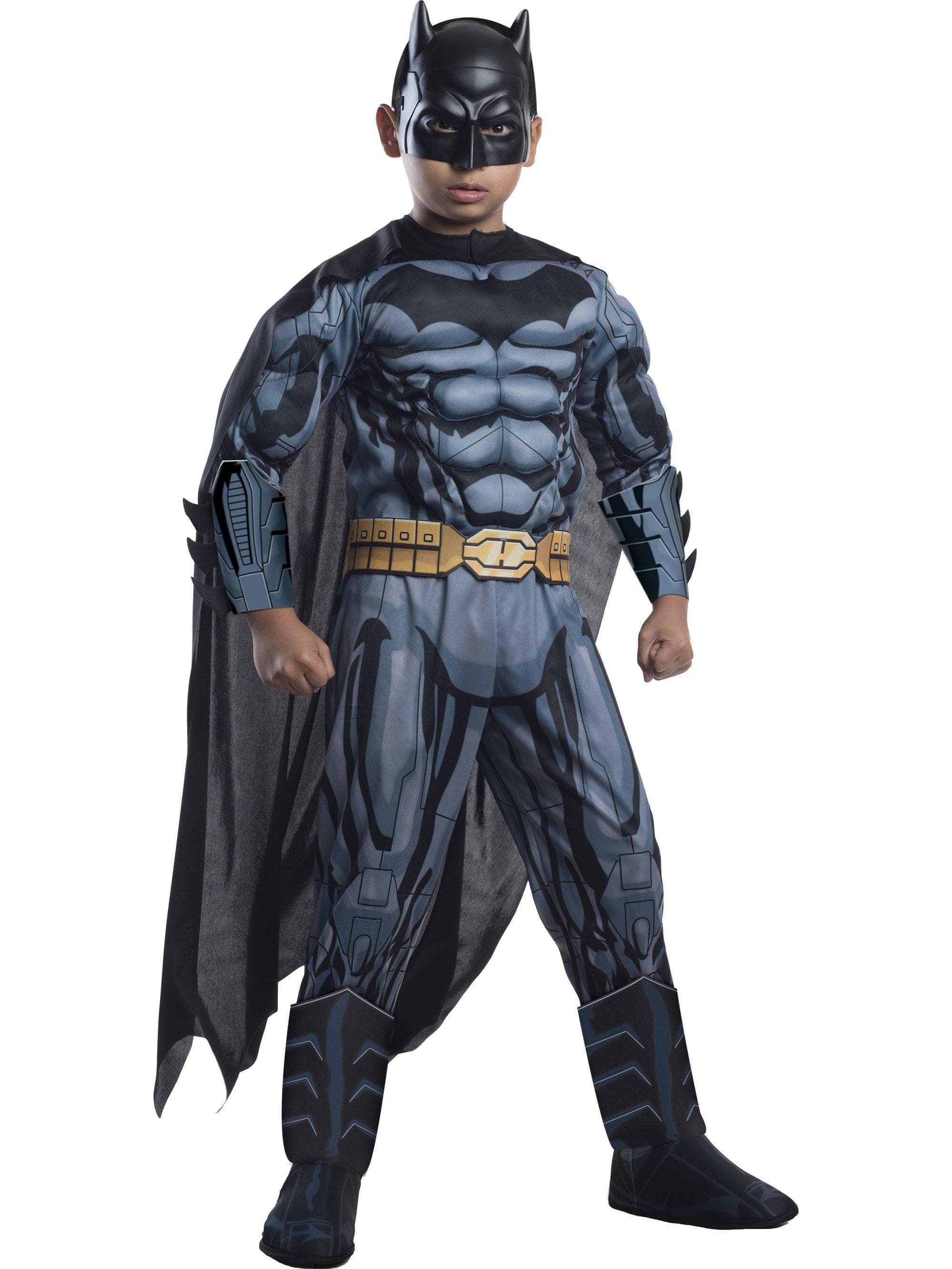 Kids Justice League Batman Deluxe Muscle Chest Costume - costumes.com