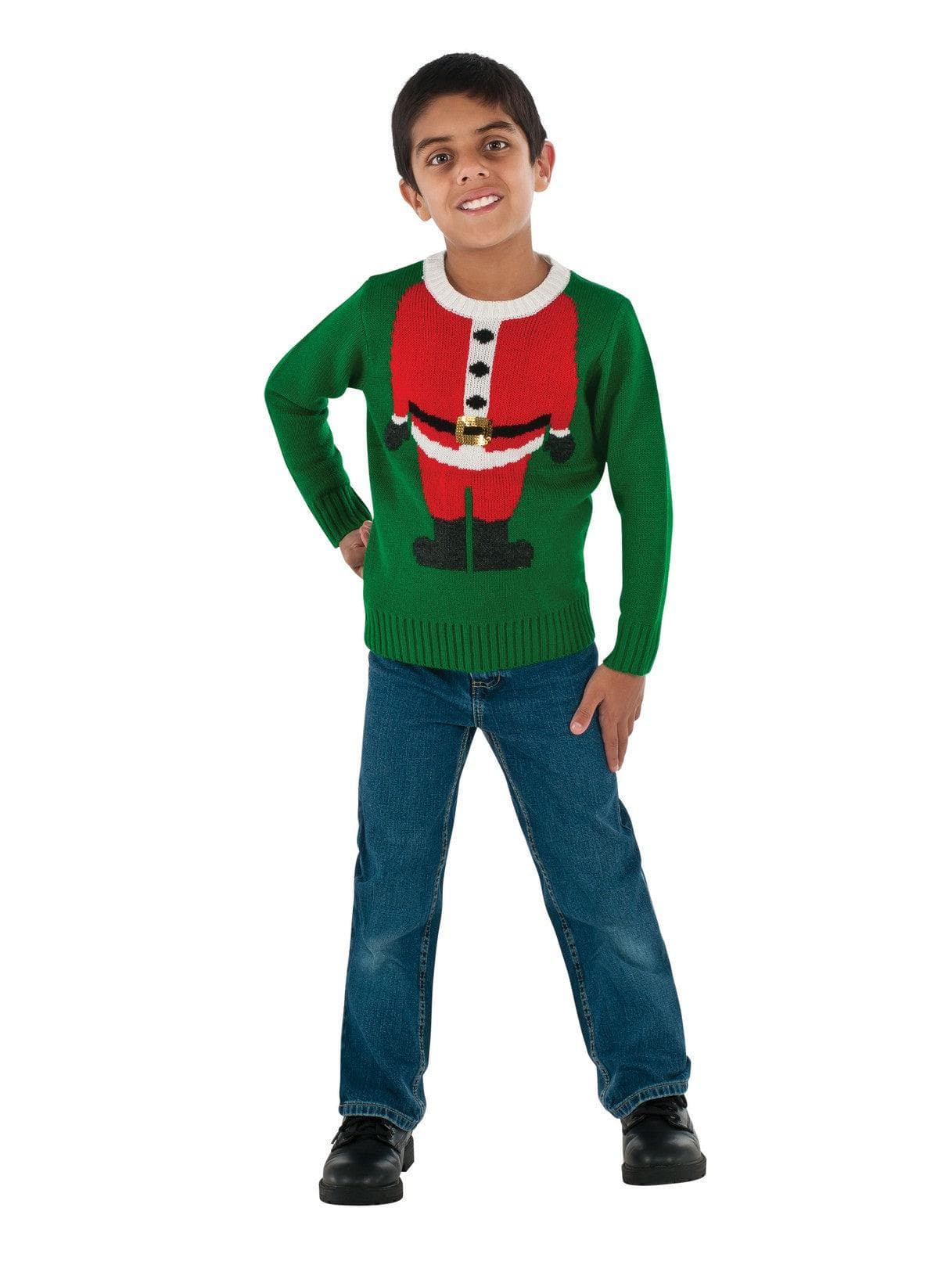 Kids Christmas Santa Head Sweater - costumes.com