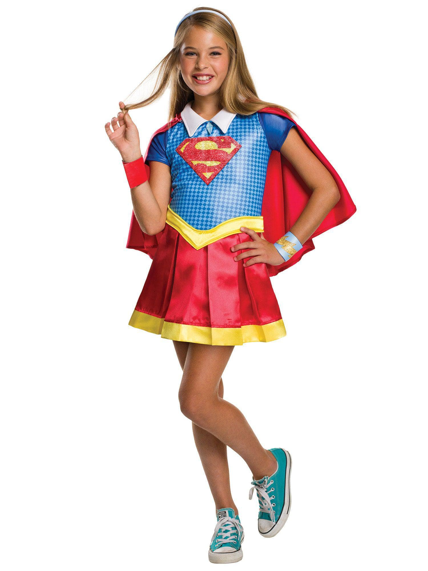 Girls' DC Superhero Girls Supergirl Costume - Deluxe - costumes.com