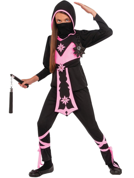 Kids Pink Crystal Ninja Costume