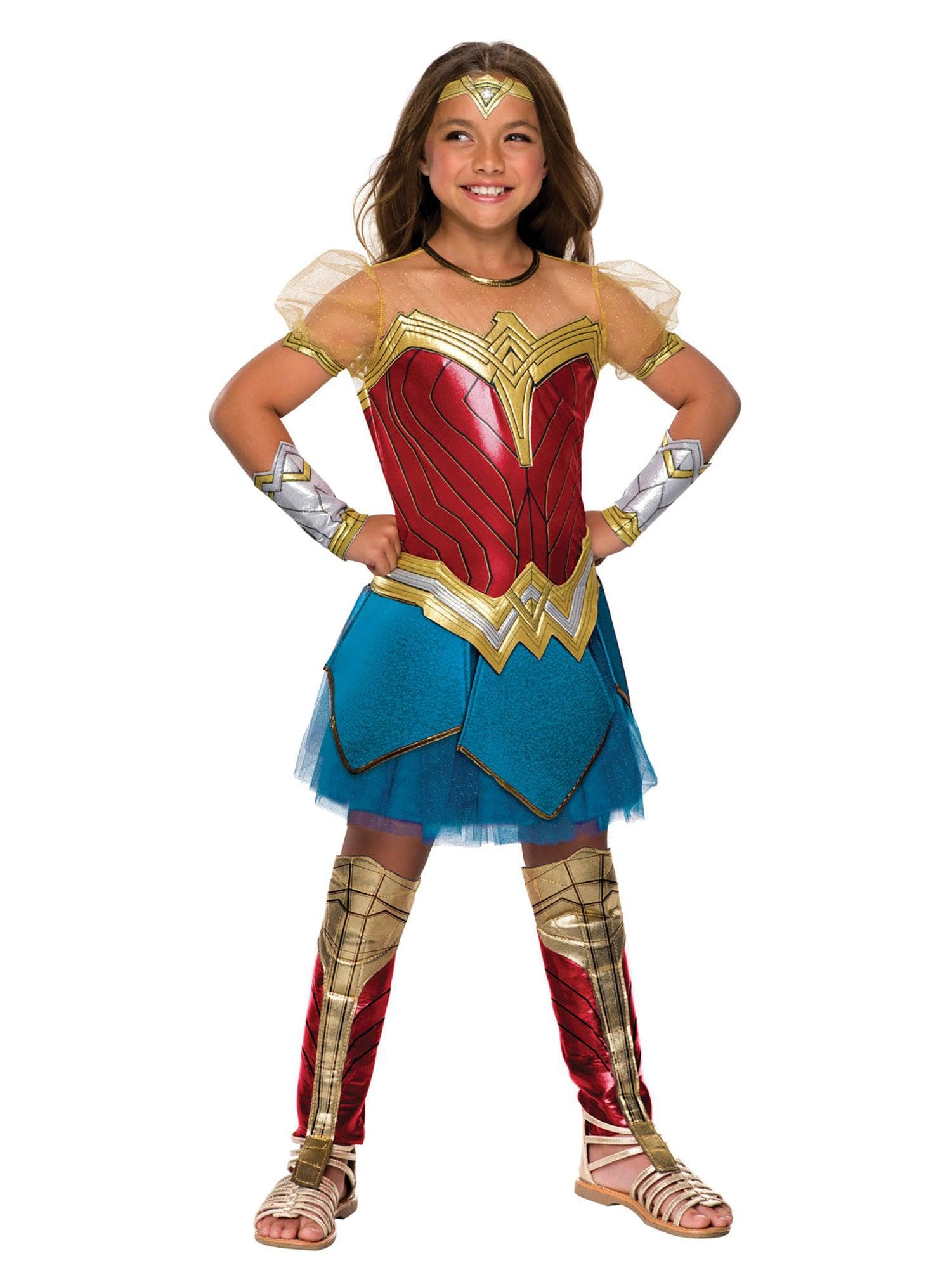Kids Justice League Wonder Woman Premium Costume - costumes.com