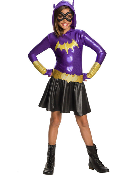 Girls' DC Superhero Girls Batgirl Hooded Dress and Eye Mask