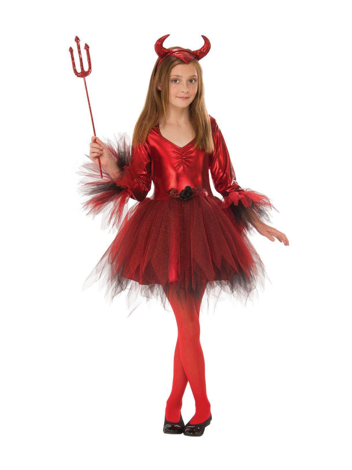 Girls' Red Sparkle Devil Costume - costumes.com