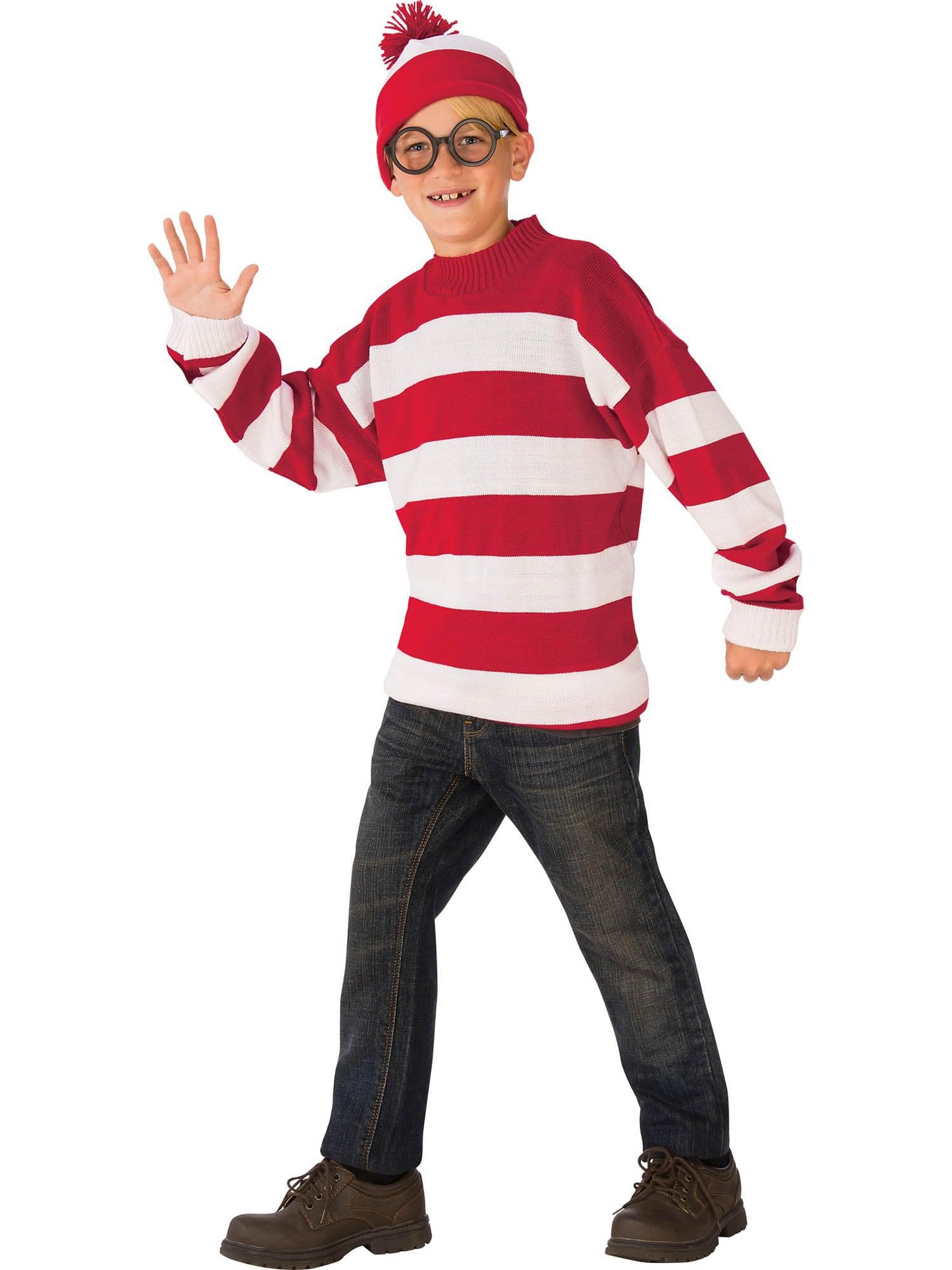 Kids Where's Waldo Waldo Deluxe Costume - costumes.com