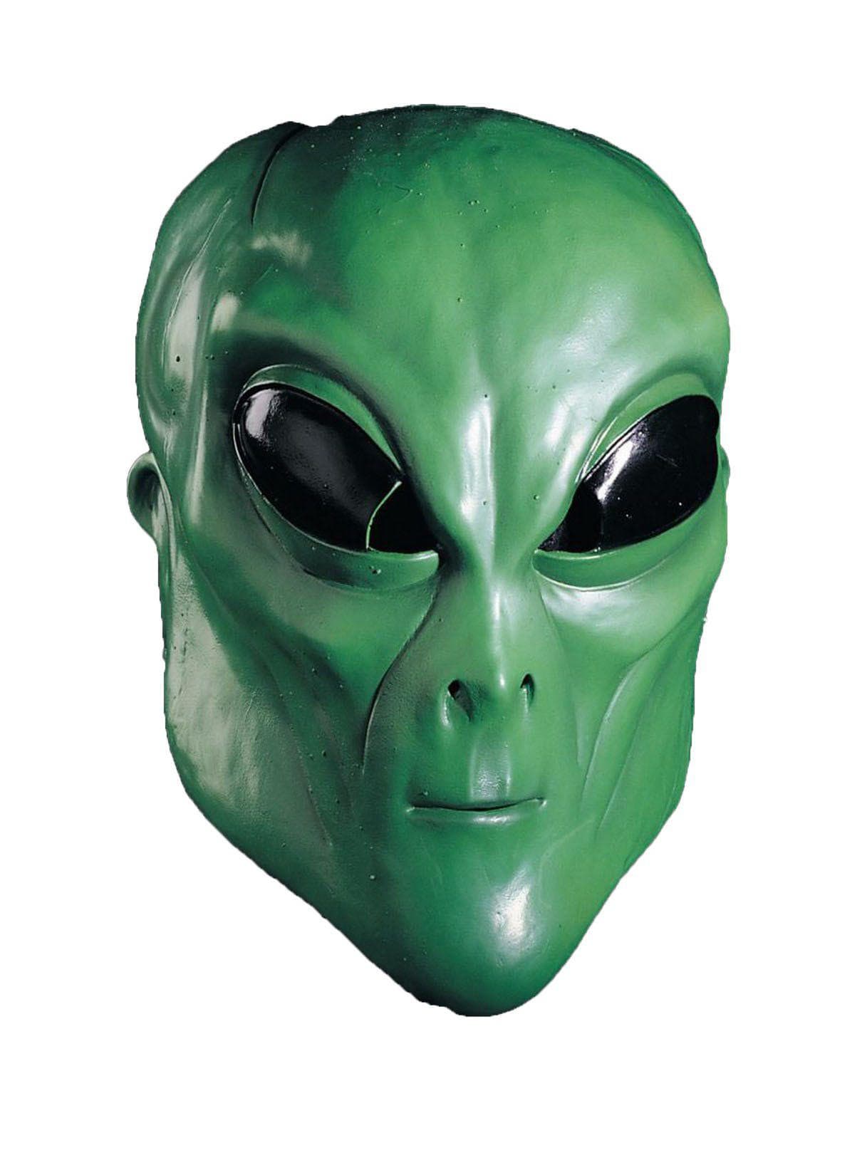 Adult Green Area 51 Alien Overhead Latex Mask - costumes.com