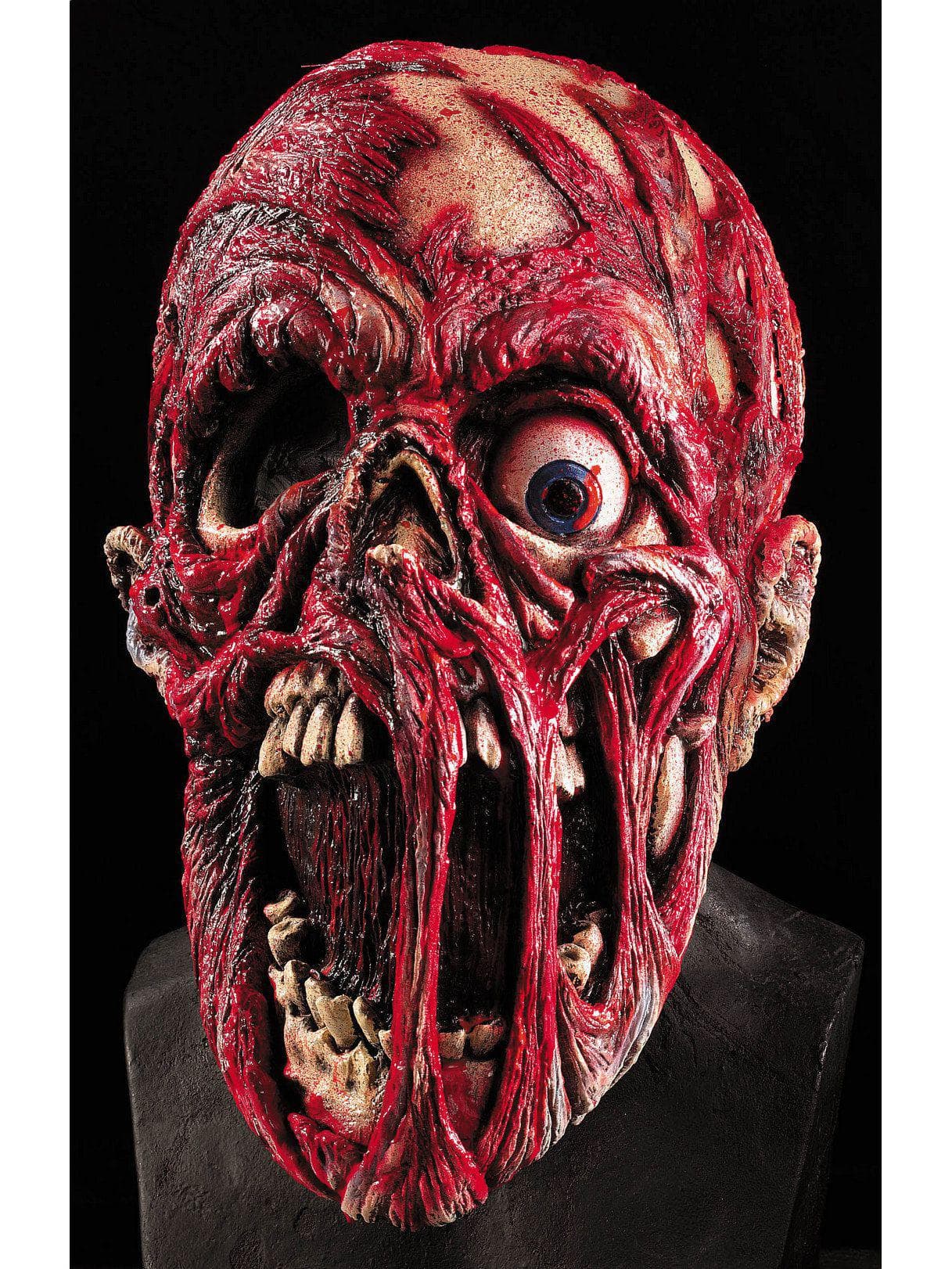 Adult Screamin' Corpse Overhead Latex Face Mask - costumes.com
