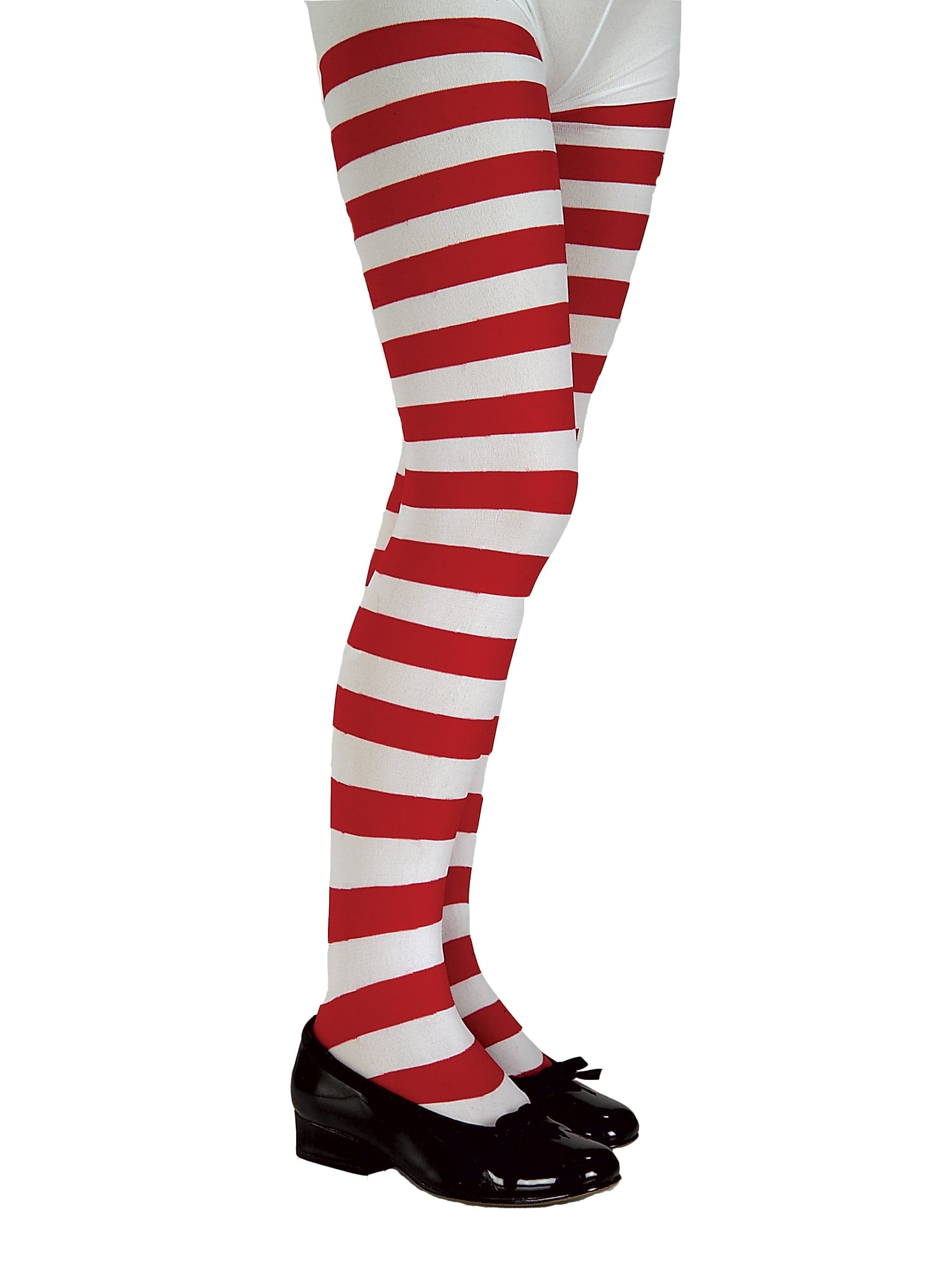 Kids' Red and White Striped Tights - costumes.com