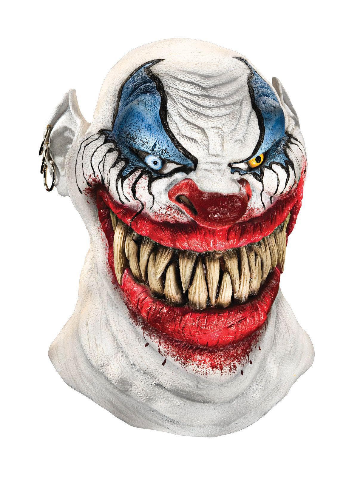 Adult Grinning Chomper the Clown Overhead Latex Mask - costumes.com