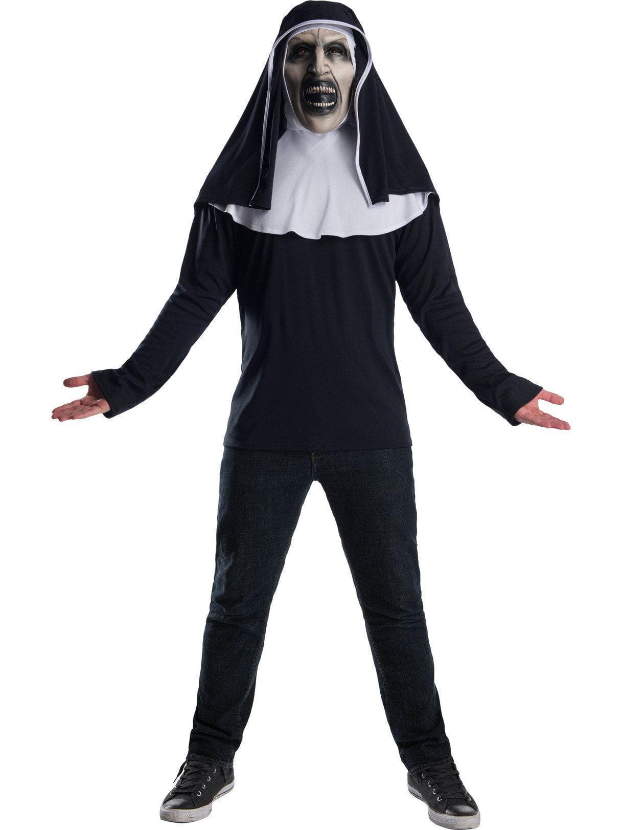 Men's The Nun Costume Top with Mask - costumes.com