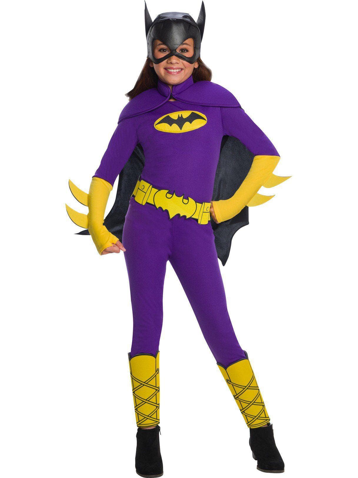 Girls' DC Superhero Girls Batgirl Jumpsuit, Headpiece and Eye Mask - costumes.com