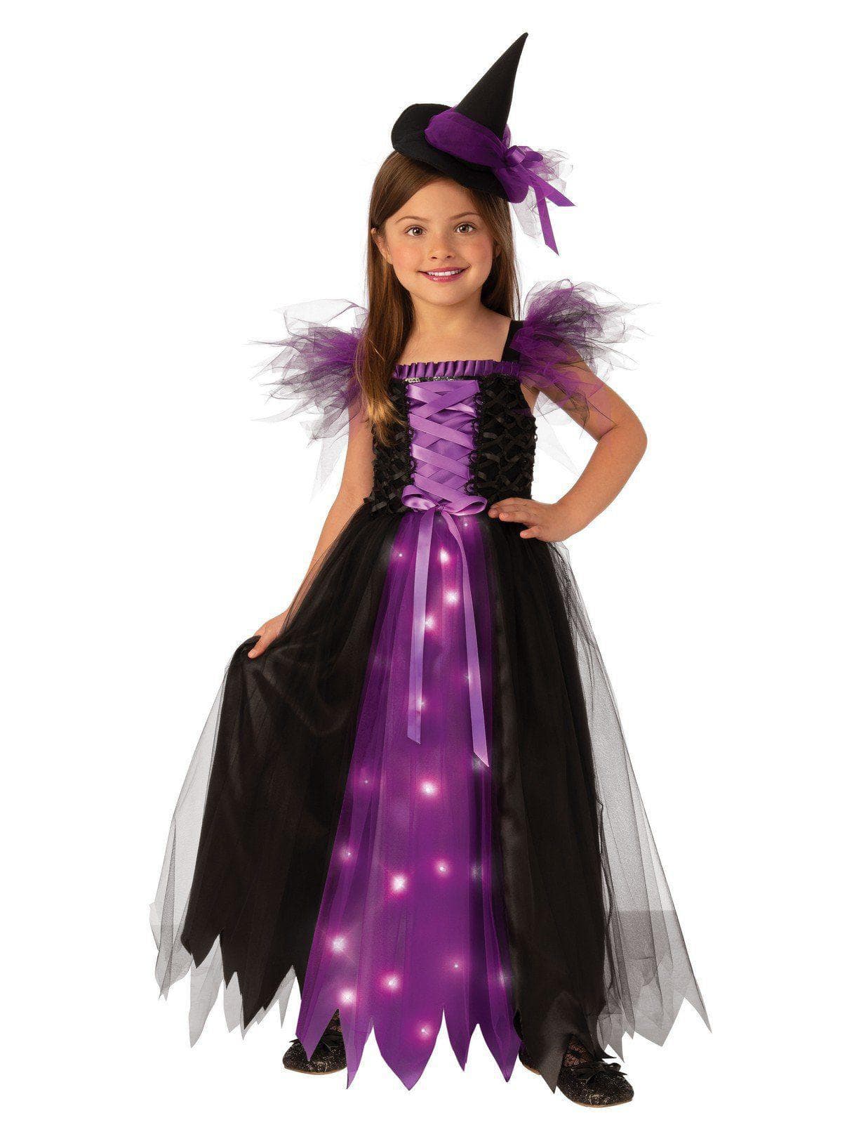 Girls' Light-Up Fancy Witch Costume - costumes.com