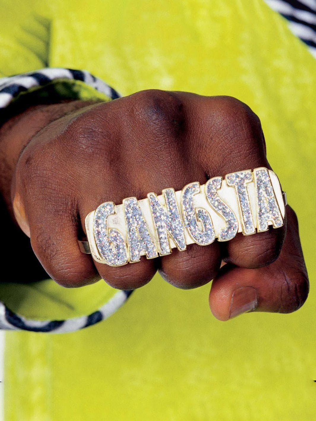 Adult Bling Gangsta Ring - costumes.com