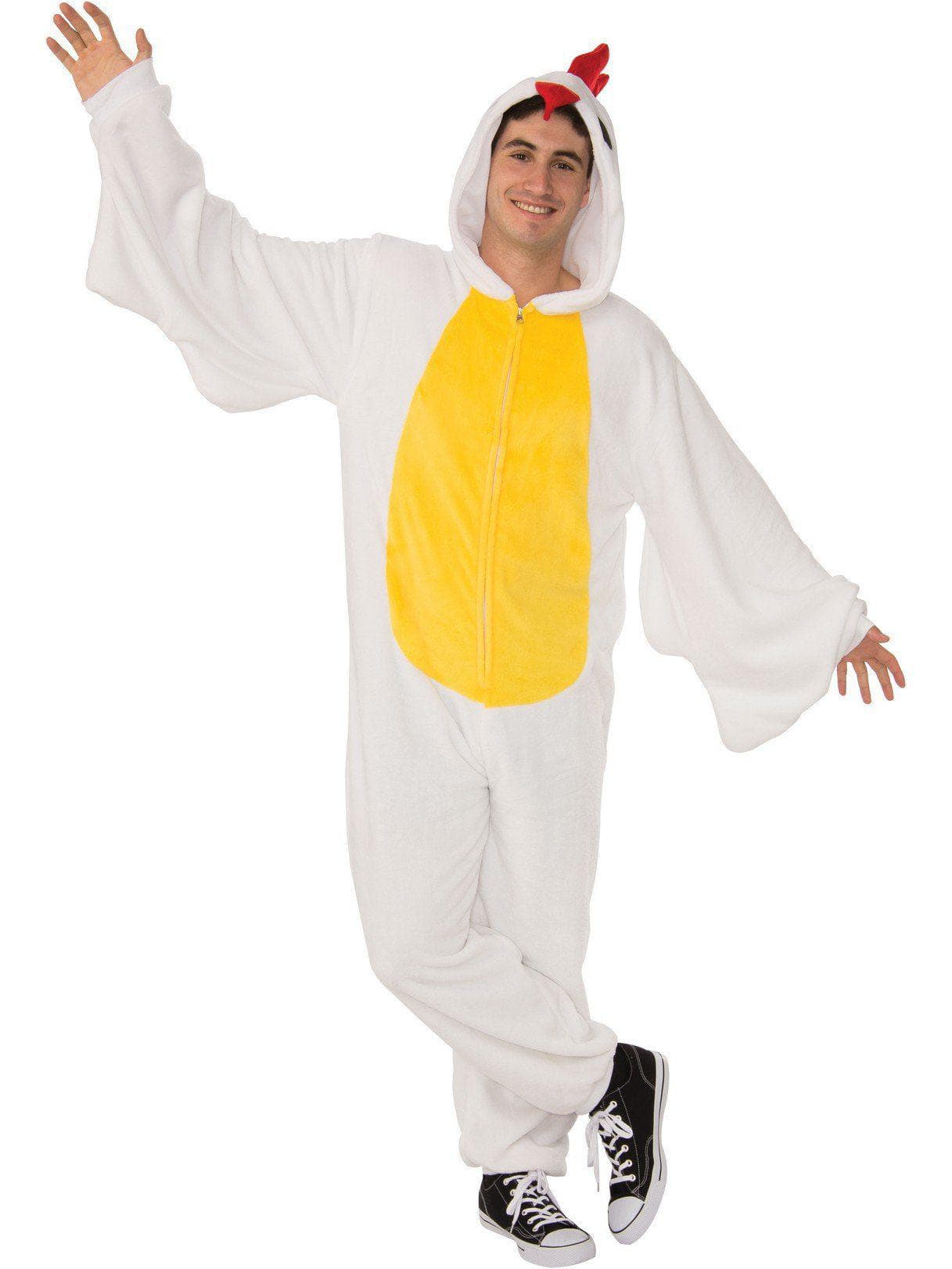 Adult Comfy Wear Hooded Chicken Jumpsuit - costumes.com