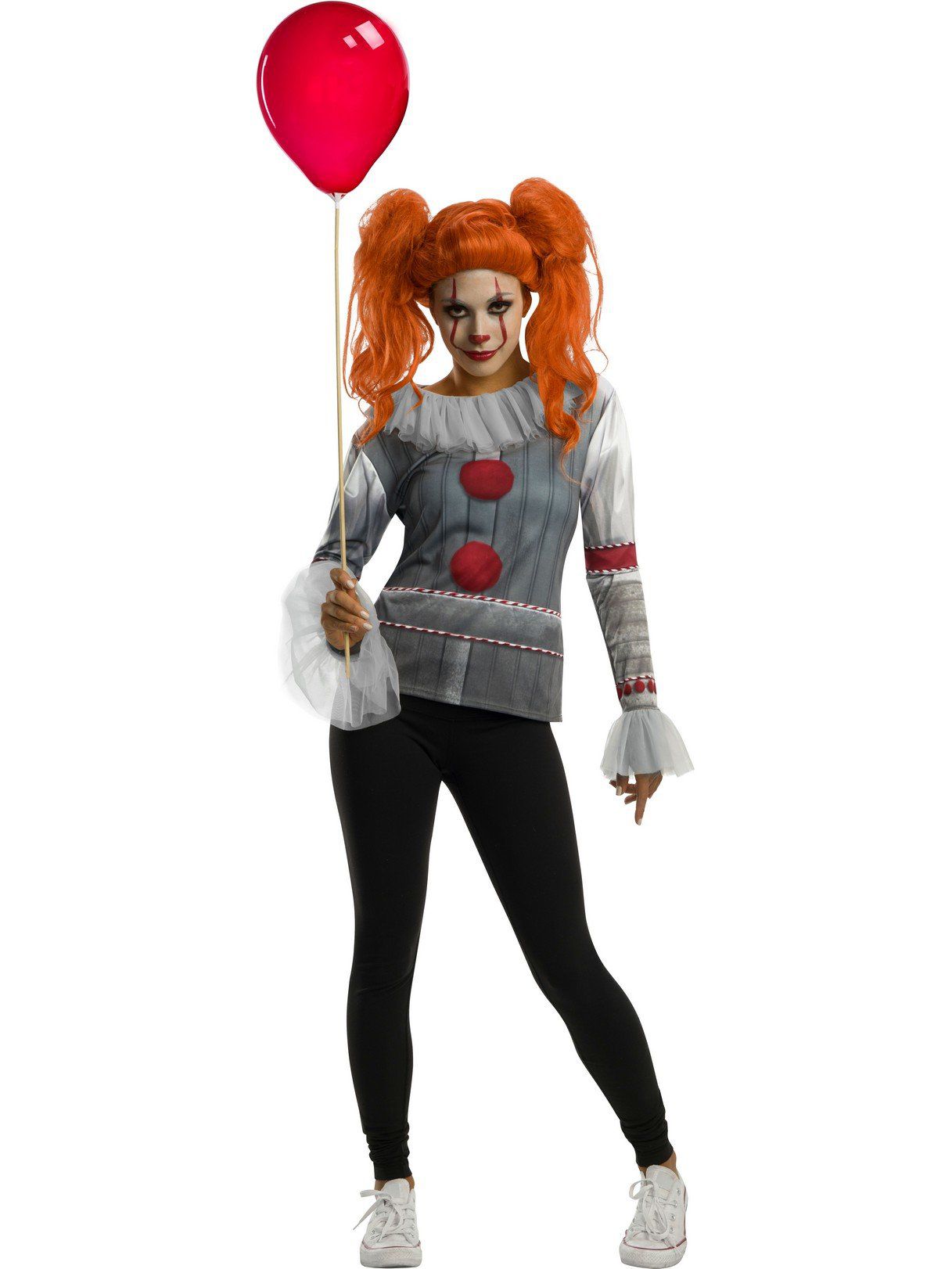 Women's It Pennywise Top and Makeup Set - 2017 Movie - costumes.com