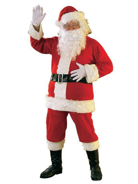 Adult Promotional Xxl Flannel Santa Suit Costume