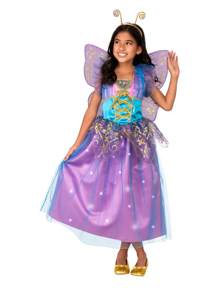 Girls' Light-Up Purple Fairy Costume
