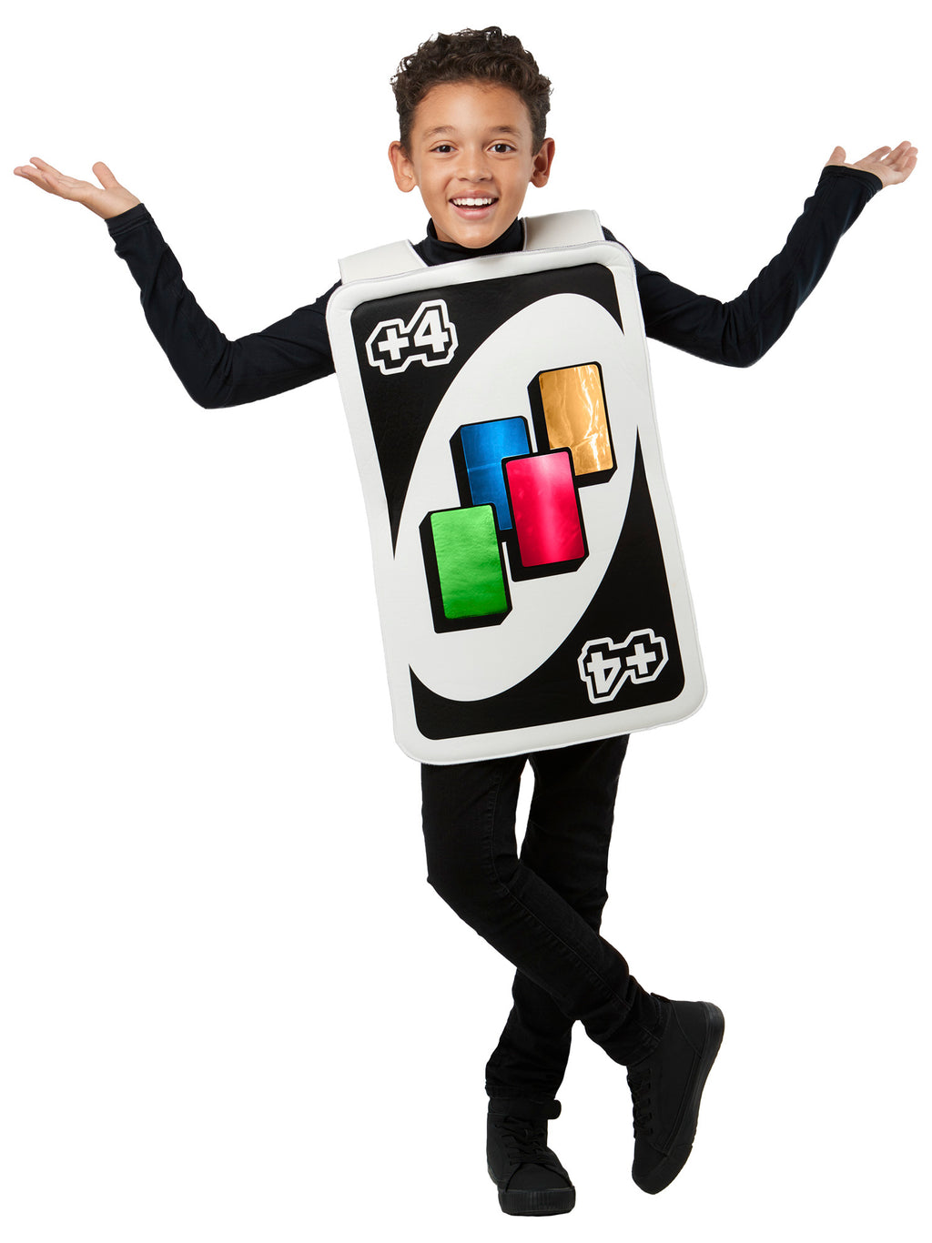 Uno Draw Four Card Costume One Size
