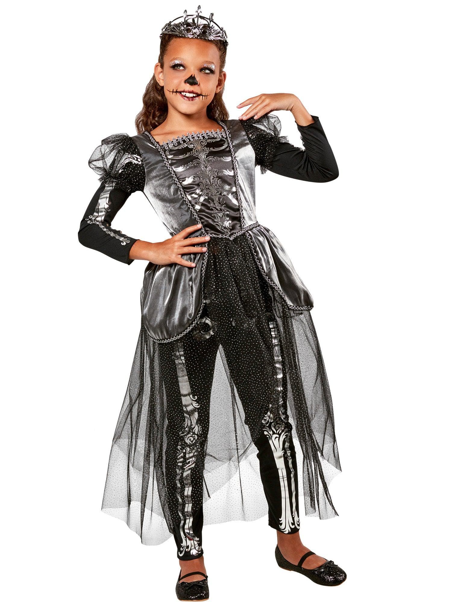 Skeleton Princess Kids Costume - costumes.com