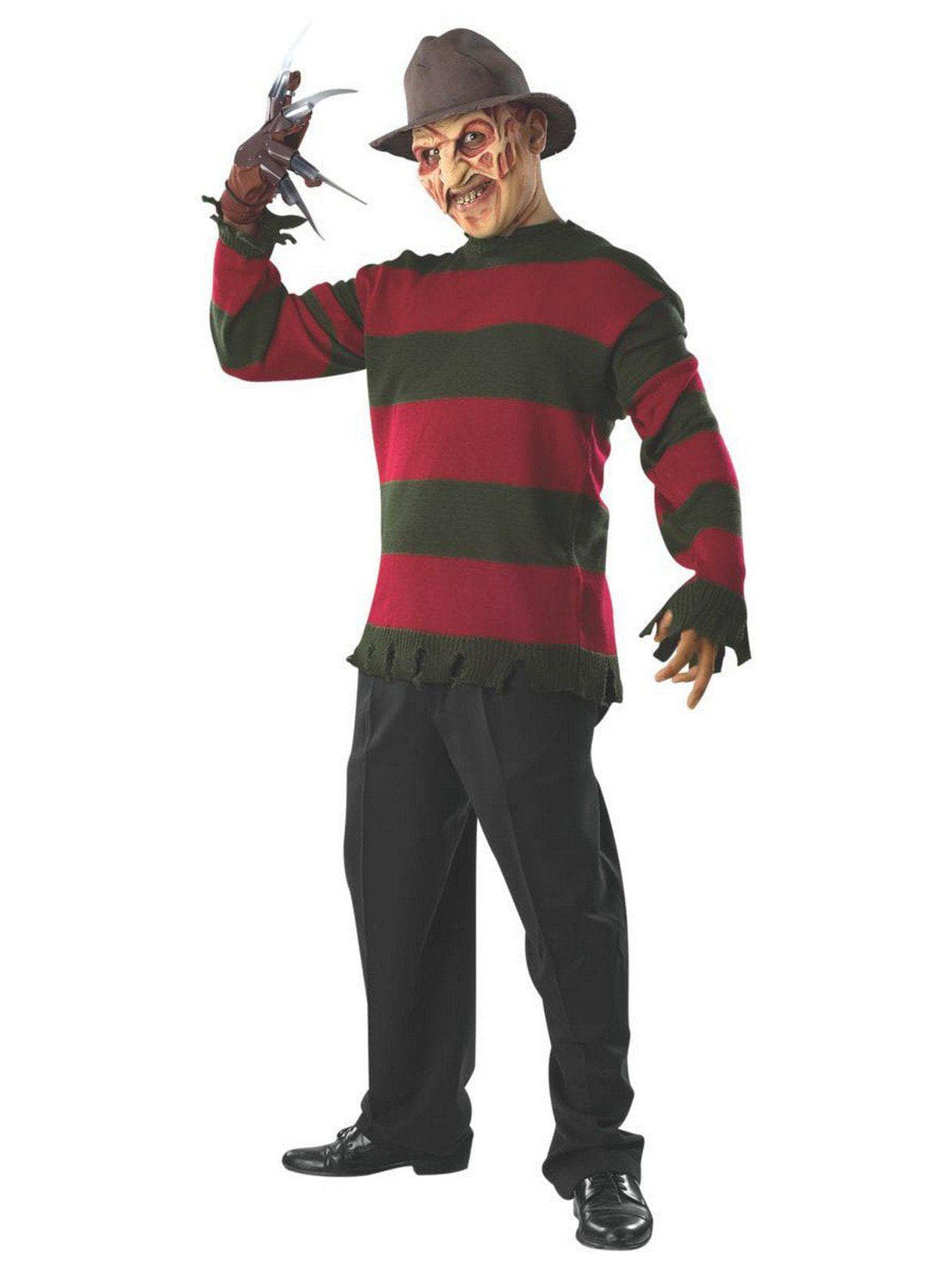Adult A Nightmare on Elm Street Freddy Krueger Sweater and Mask - Deluxe - costumes.com