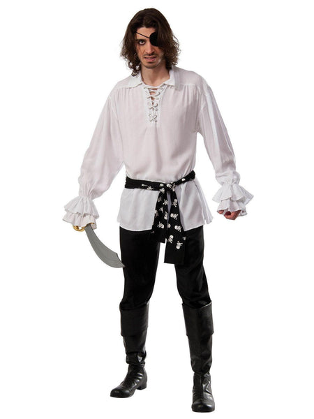 Adult White Pirate Shirt Costume