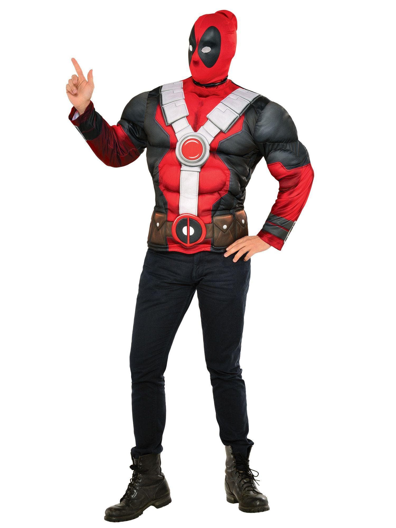 Adult Deadpool Deadpool Muscle Chest Costume - costumes.com