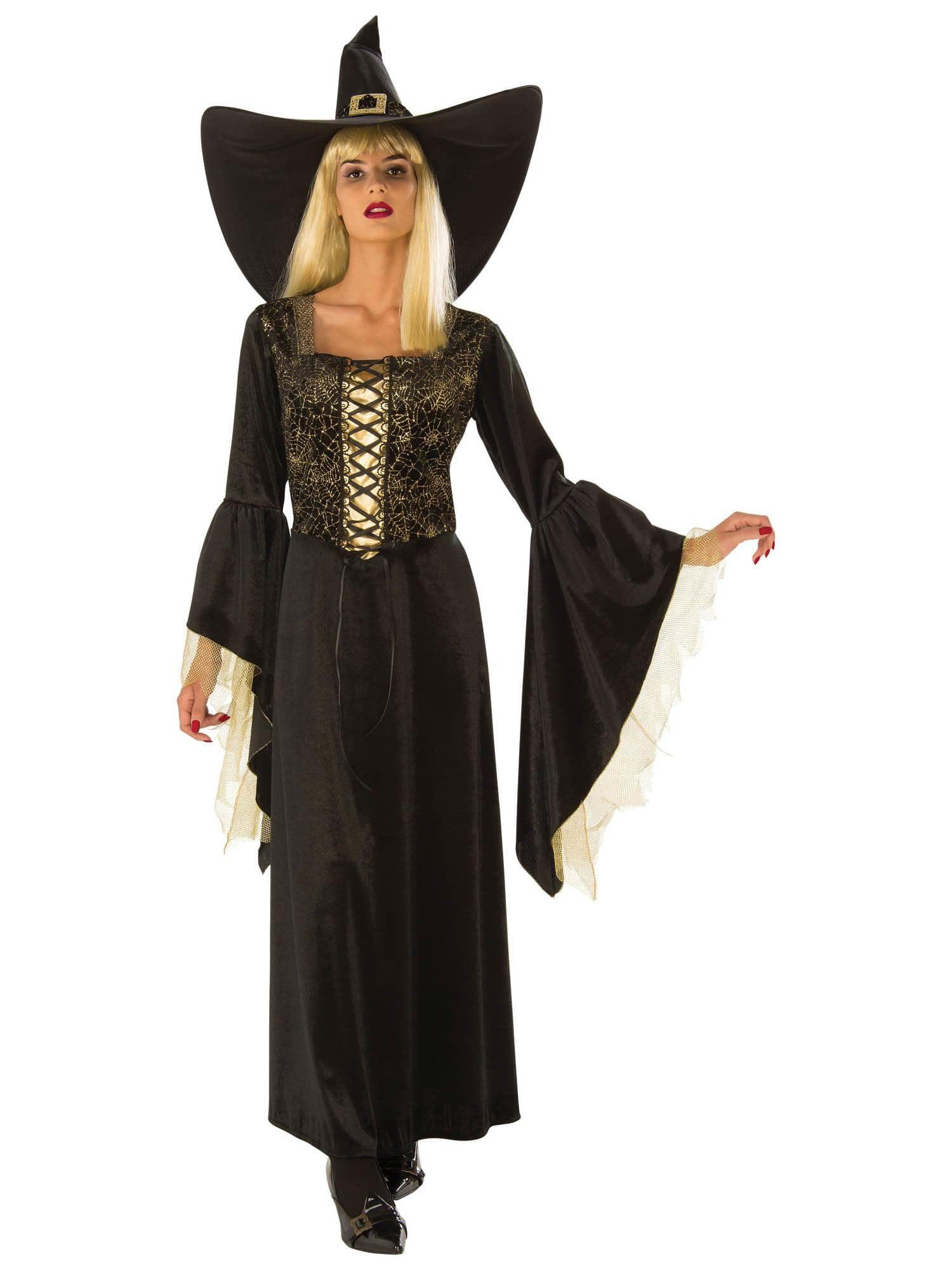 Adult Golden Web Witch Costume - costumes.com