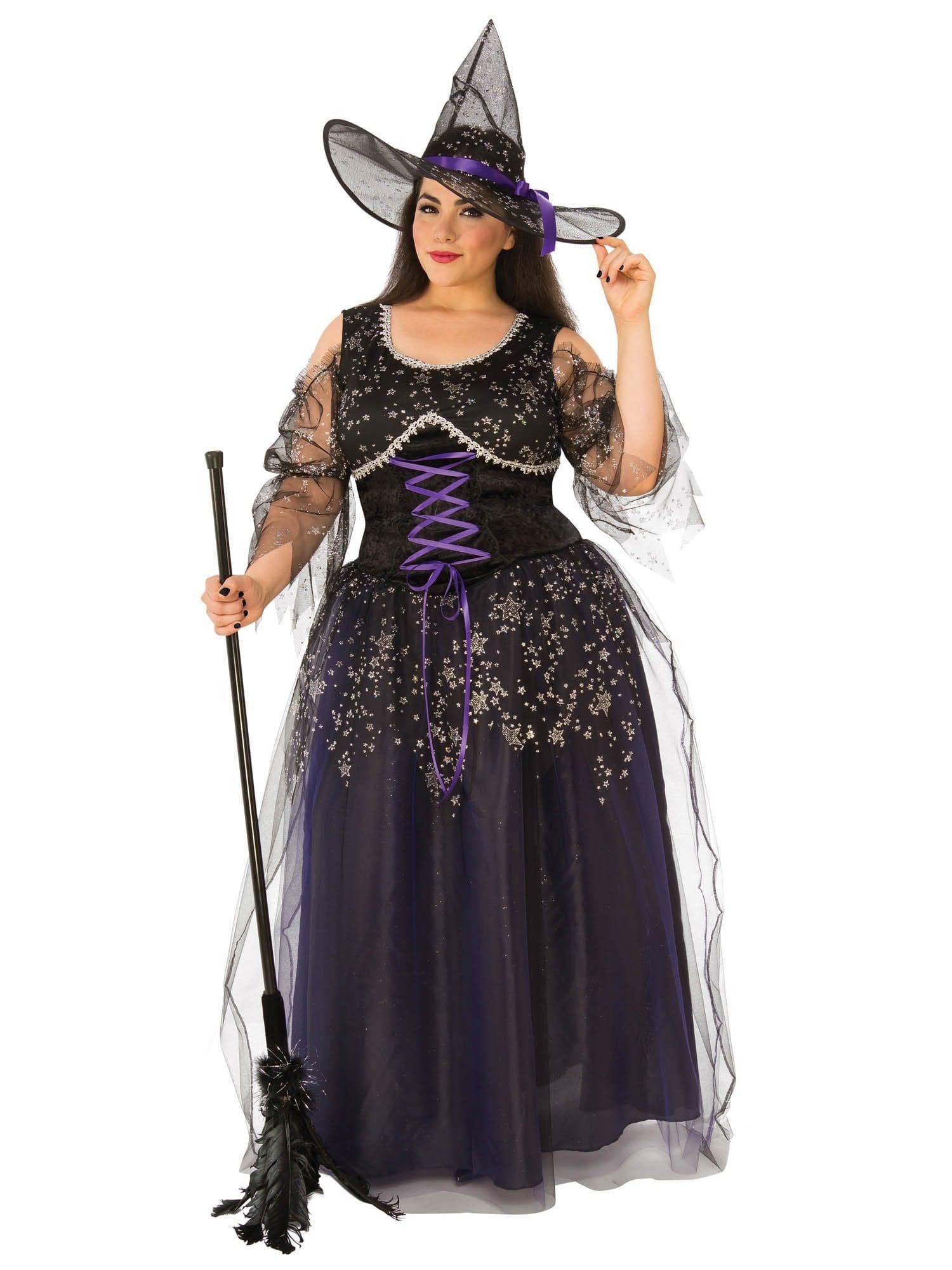 Adult Curvy Midnight Witch Costume - costumes.com